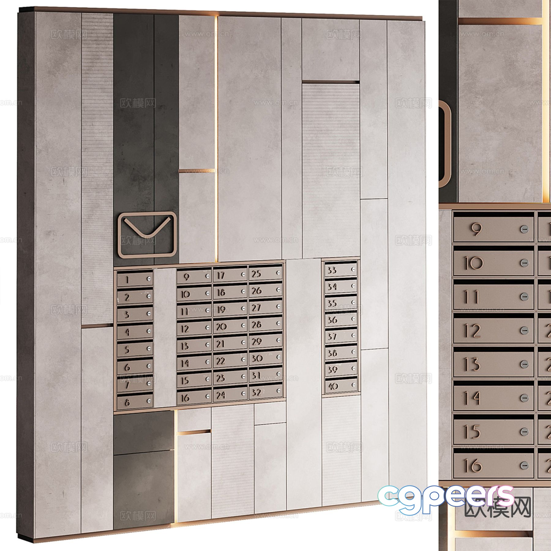 Modern storage box Mailbox Email 3D model Modern storage box Mailbox Email 3D model