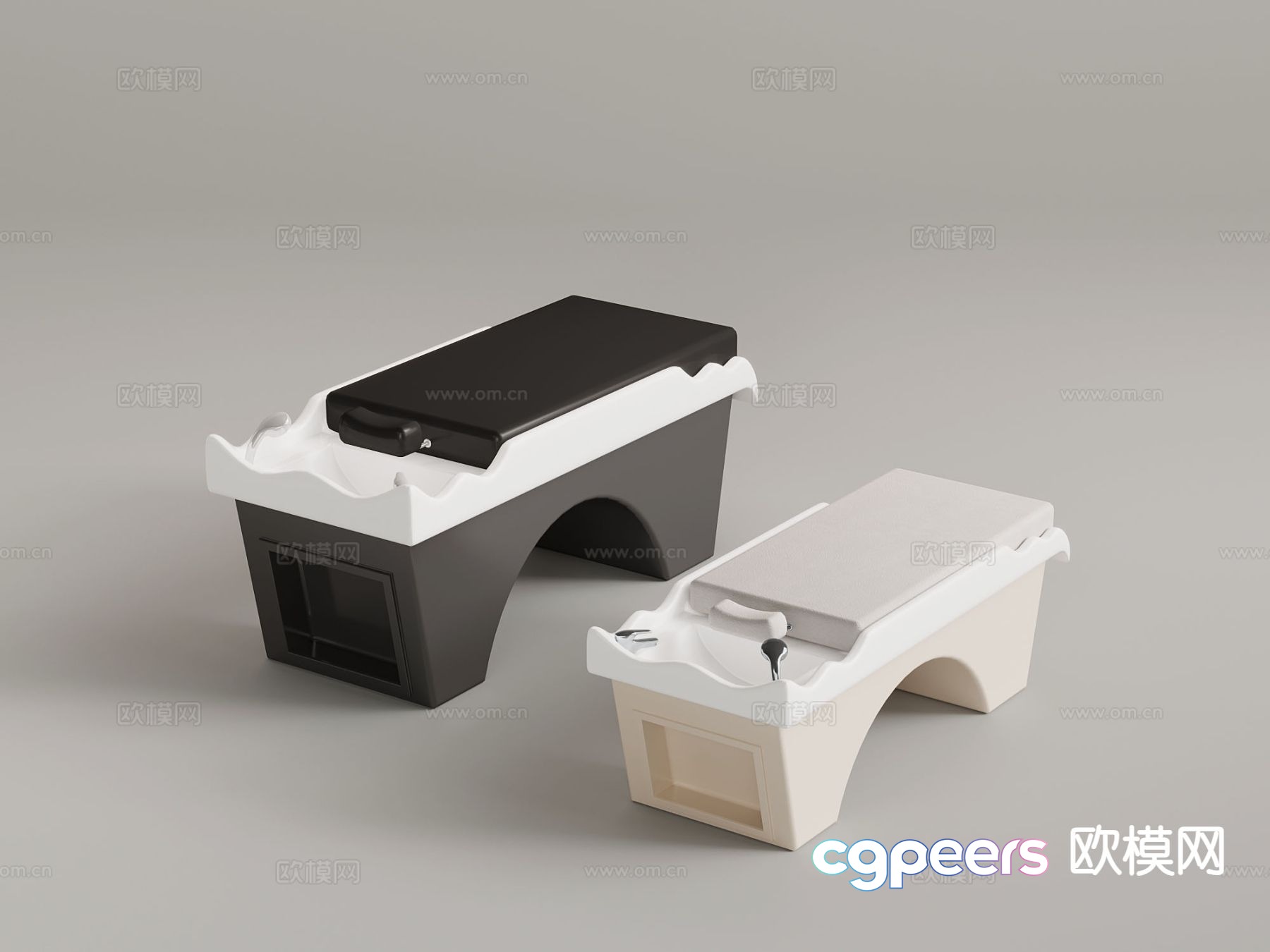 Modern shampoo chair hairdressing equipment 3d model Modern shampoo chair hairdressing equipment 3d model