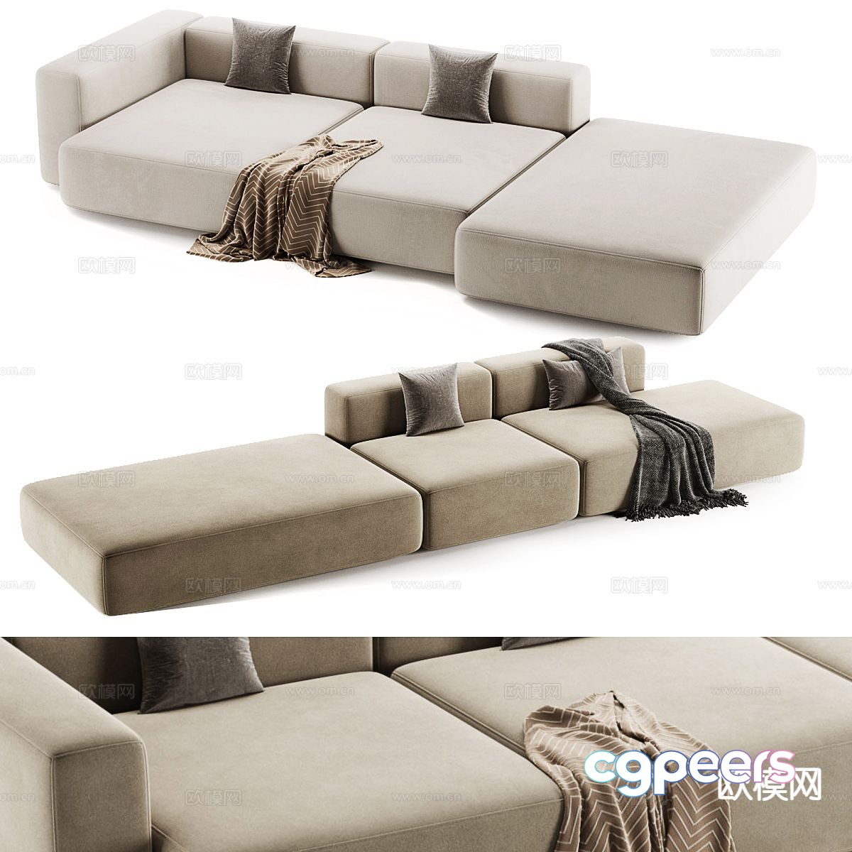 Tuo Divano Cream Style Multi-person Sofa Modular Sofa Spliced ​​Sofa 3D Model Tuo Divano Cream Style Multi-person Sofa Modular Sofa Spliced ​​Sofa 3D Model