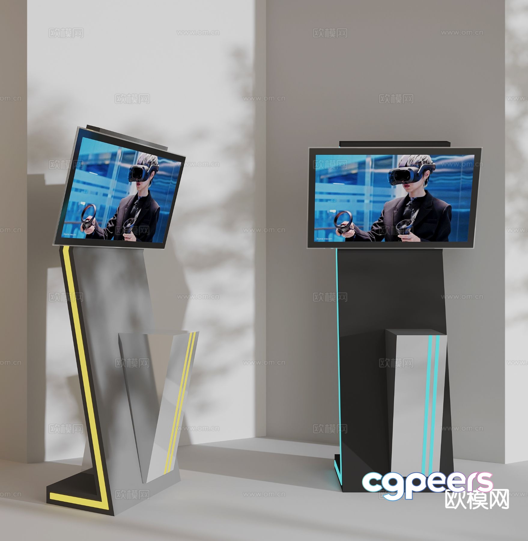 Modern touch screen smart all-in-one machine shopping guide terminal 3D model