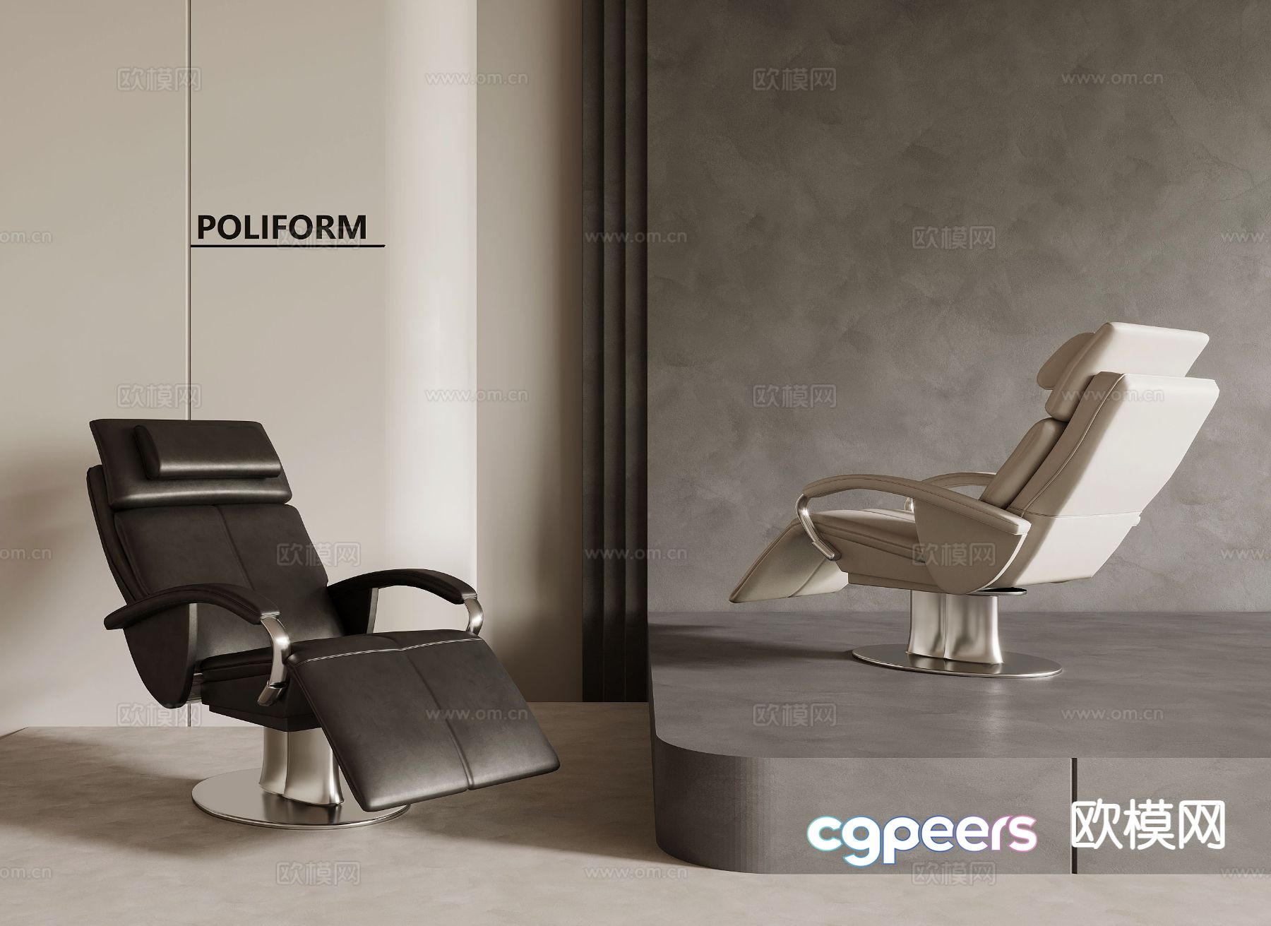 Modern barber equipment barber chair 3d model Modern barber equipment barber chair 3d model