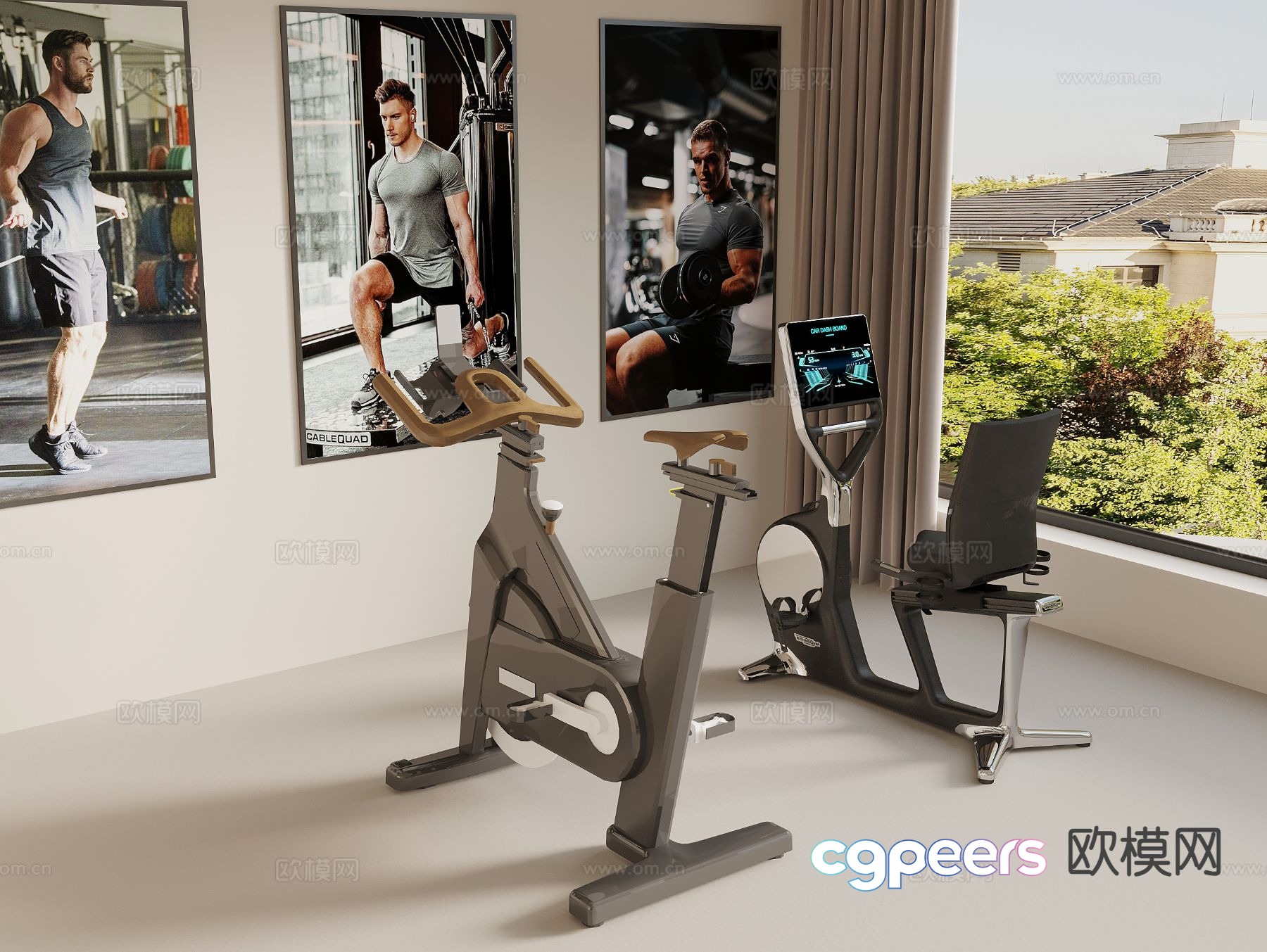 Modern sports equipment spinning 3d model Modern sports equipment spinning 3d model