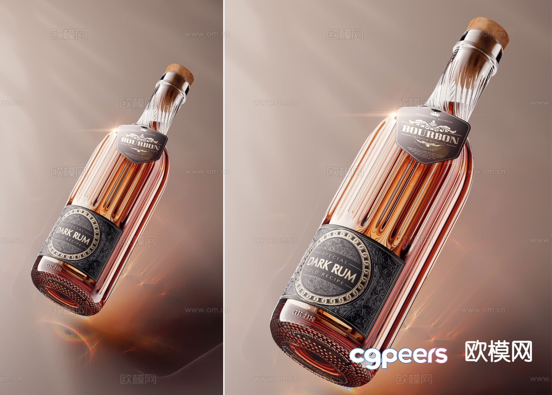Rum foreign wine wine wine bottle 3d model Rum foreign wine wine wine bottle 3d model