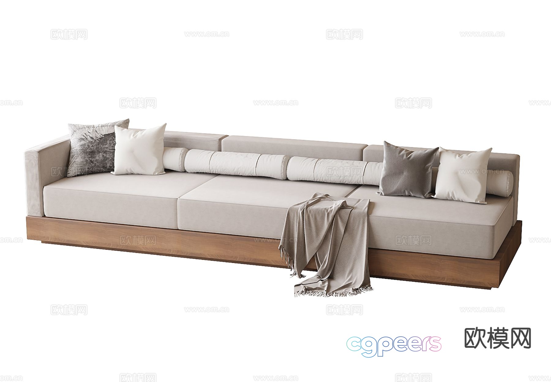 Log style multi-person sofa 3D model Log style multi-person sofa 3D model