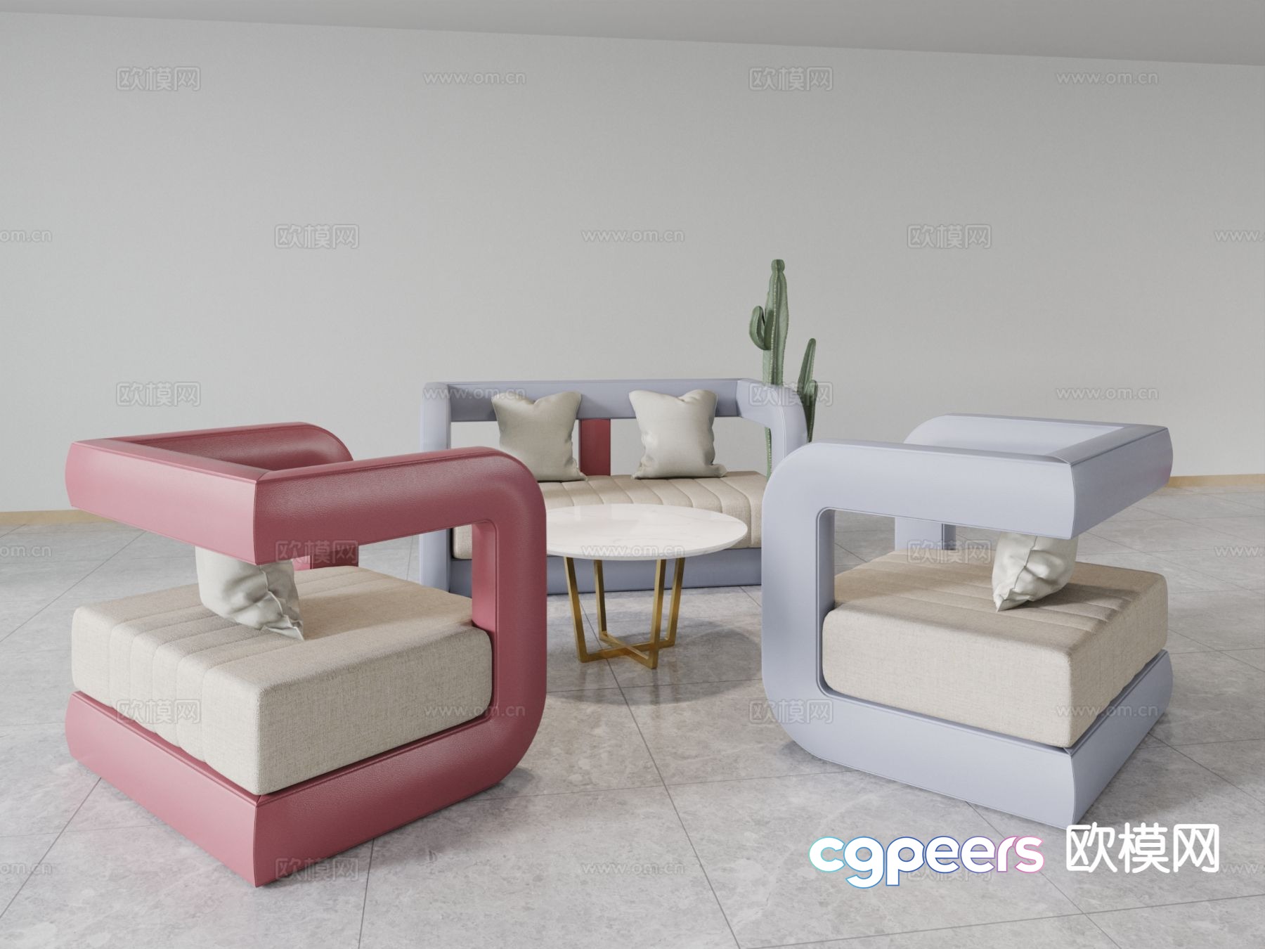 Negotiation Sofa Modular Sofa Lobby Sofa 3D Model Negotiation Sofa Modular Sofa Lobby Sofa 3D Model