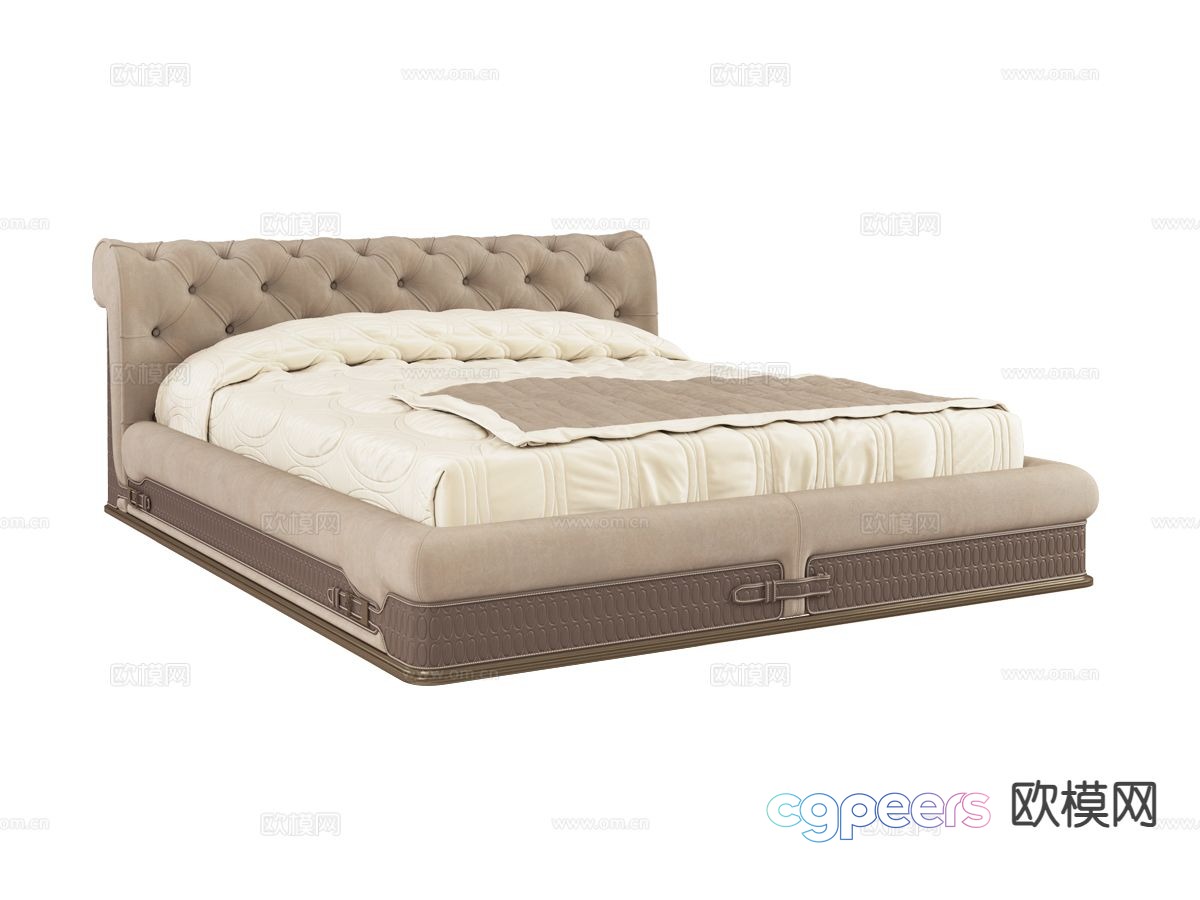 visionnaire double bed 3d model visionnaire double bed 3d model