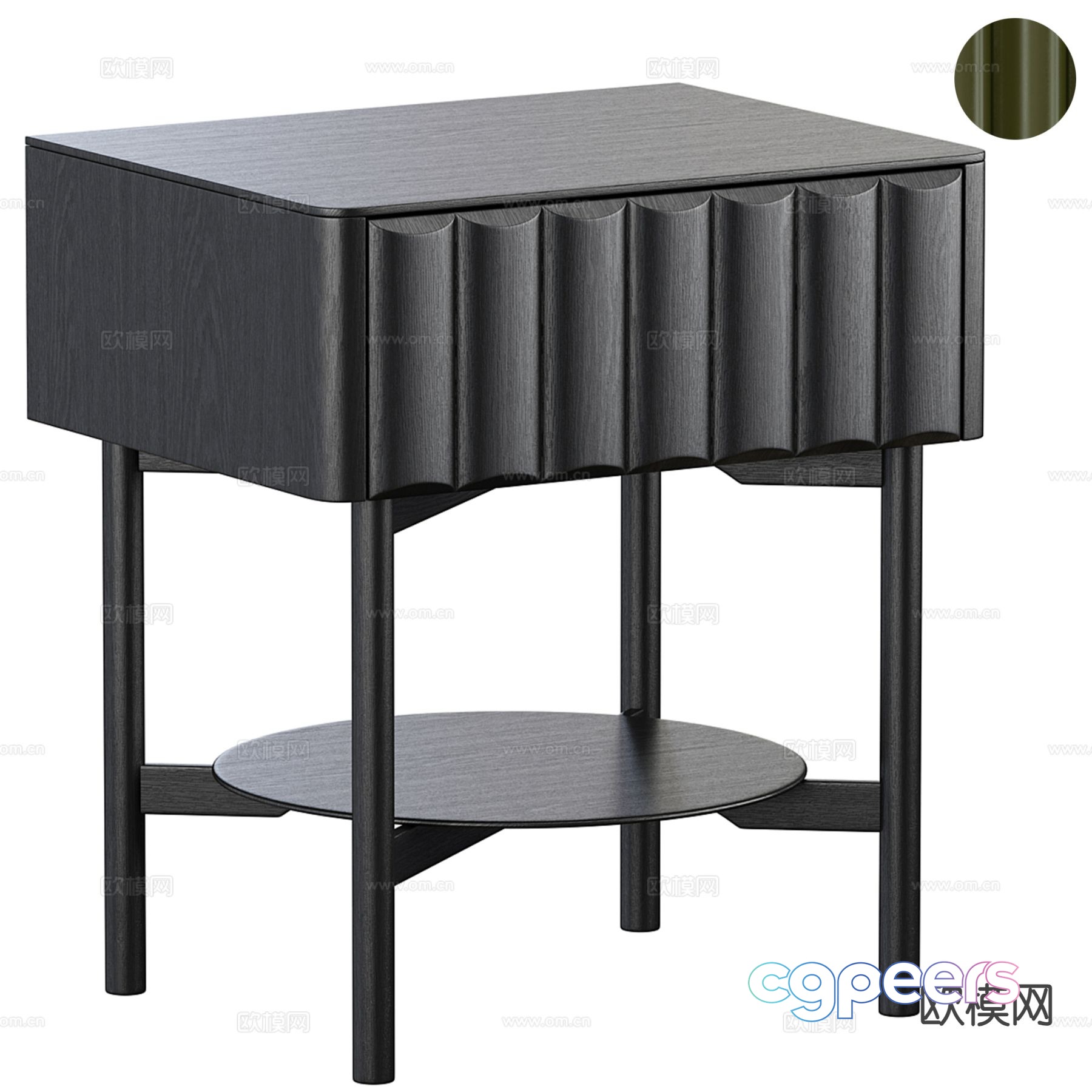 Light luxury bedside table 3D model Light luxury bedside table 3D model