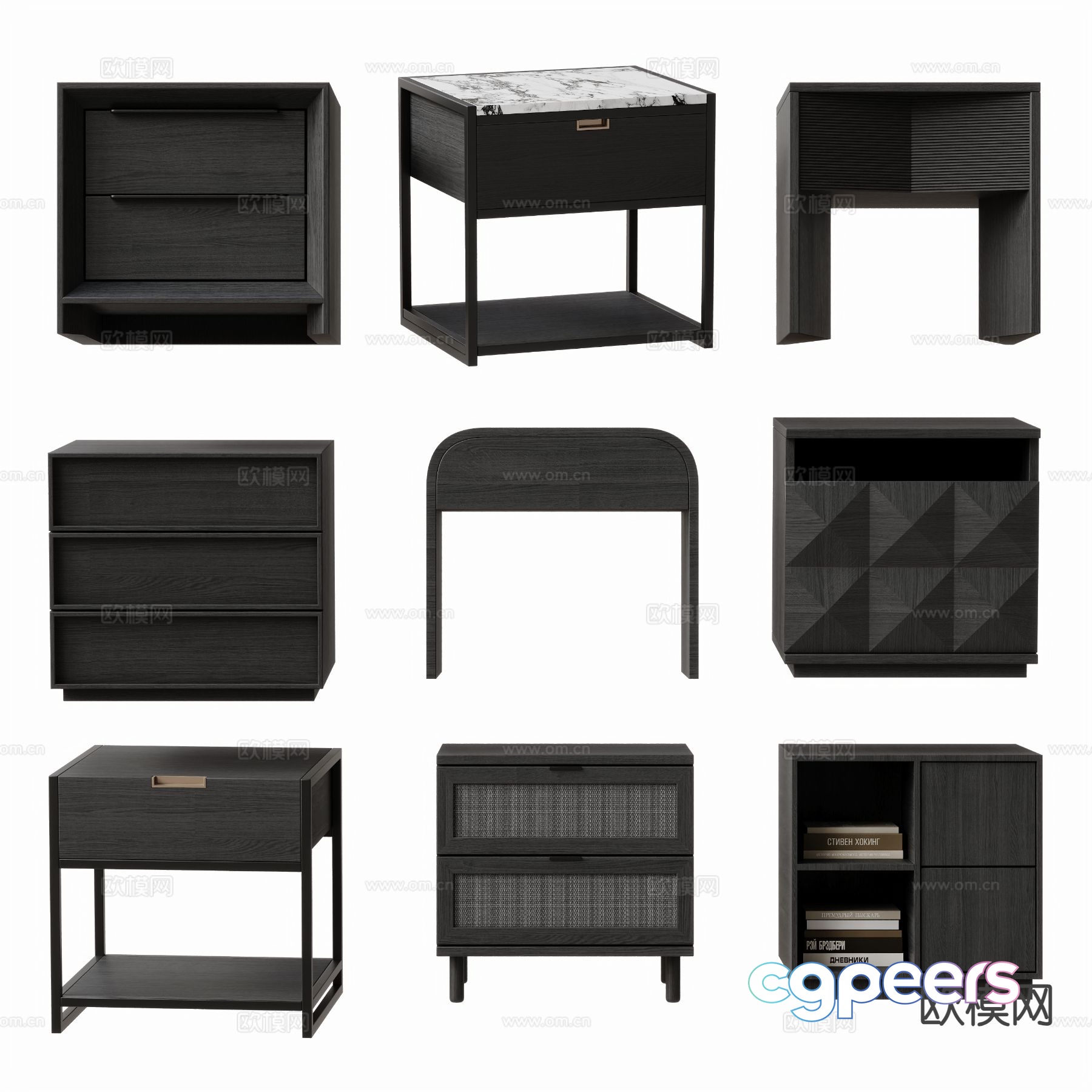 Modern bedside table 3d model Modern bedside table 3d model