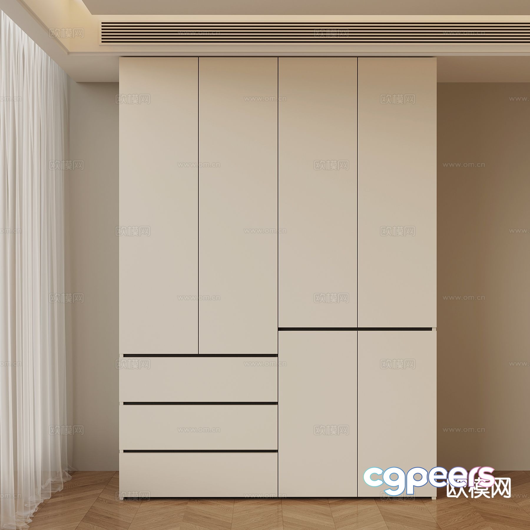 Modern wardrobe 3d model Modern wardrobe 3d model