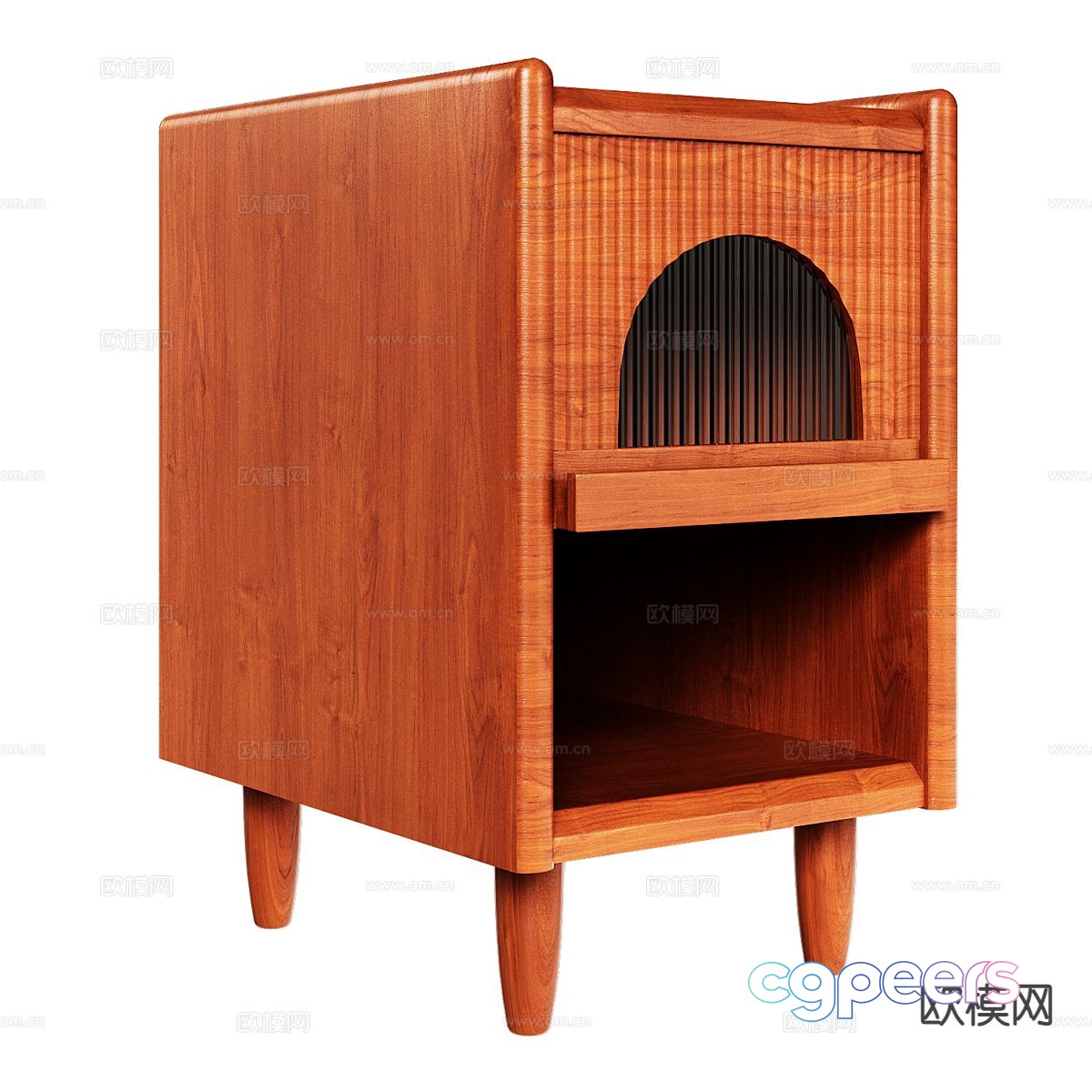 Log style bedside table 3d model Log style bedside table 3d model