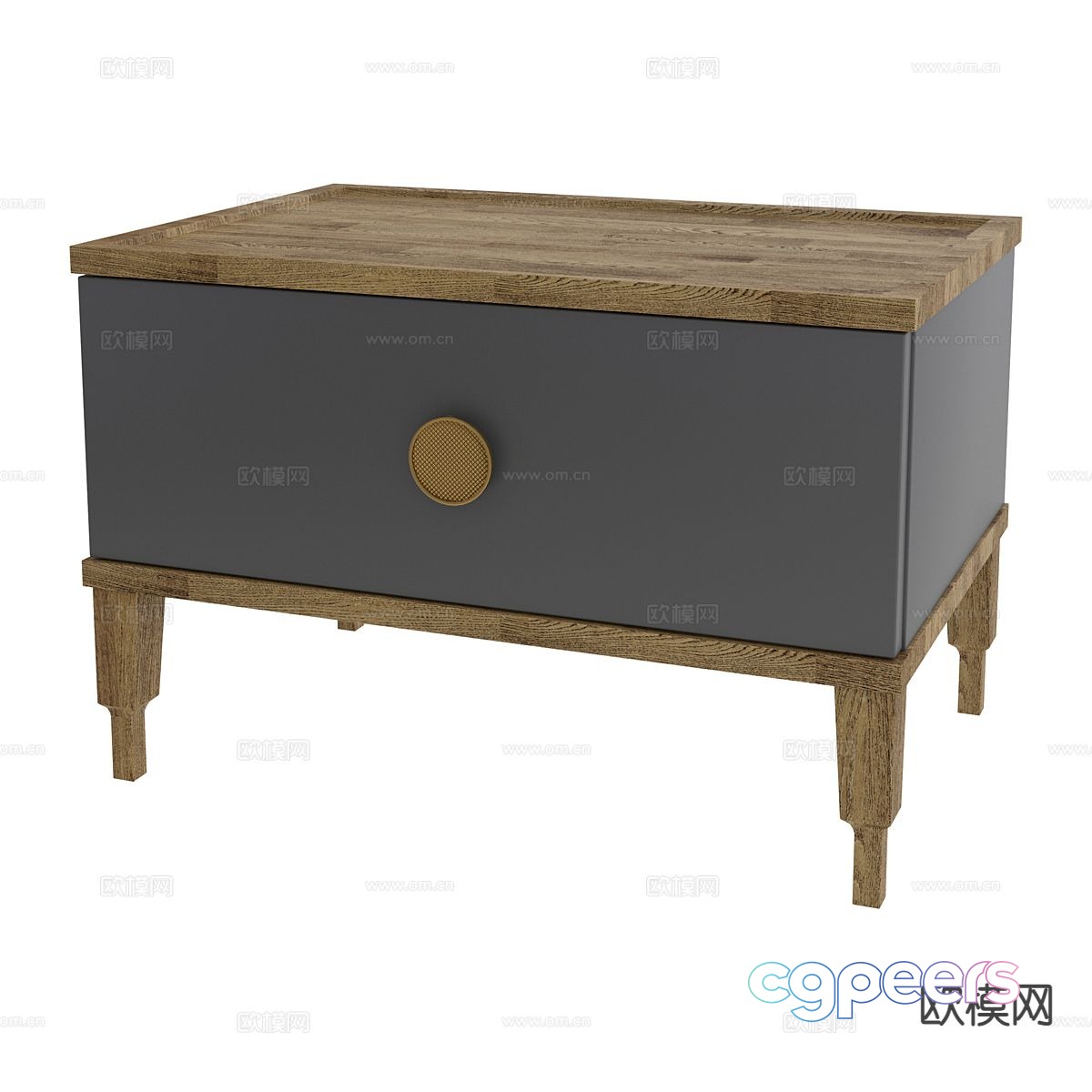 Nordic bedside table 3d model Nordic bedside table 3d model