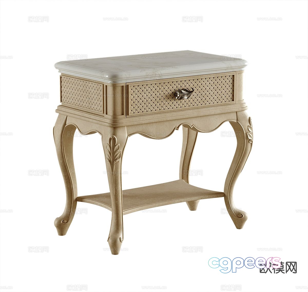 American bedside table 3d model American bedside table 3d model