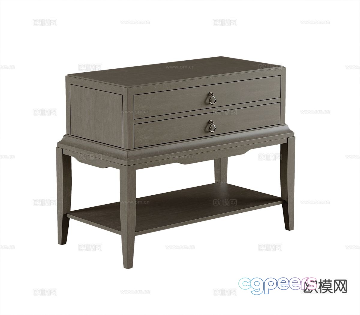 American bedside table 3d model American bedside table 3d model