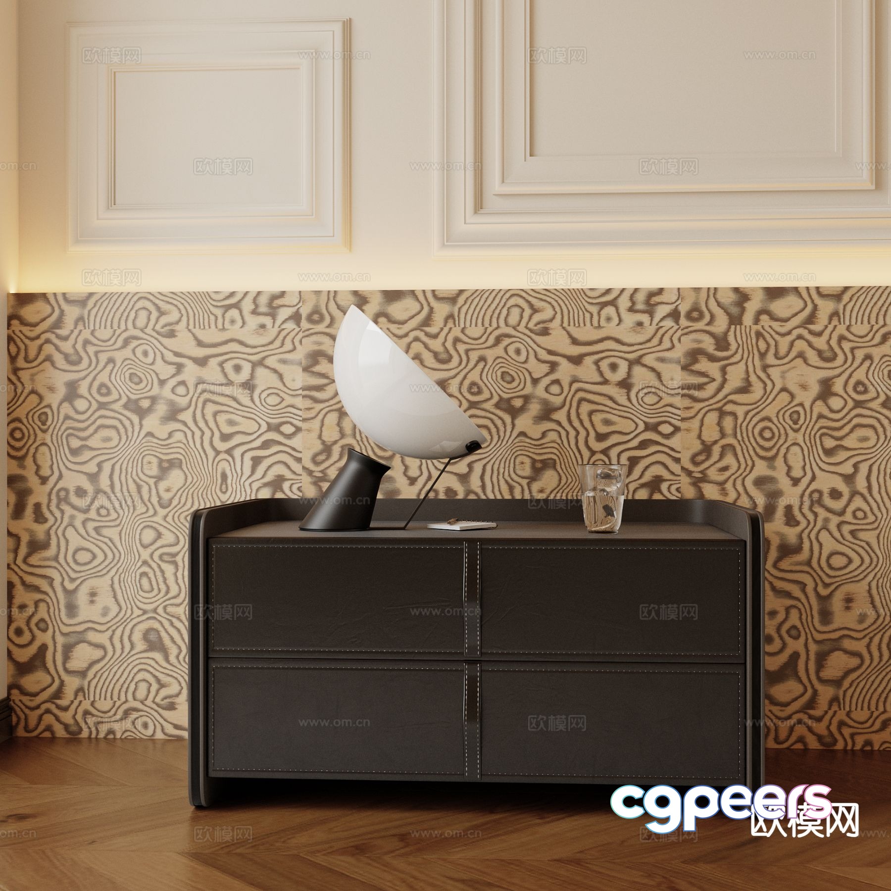 Modern bedside table 3d model Modern bedside table 3d model