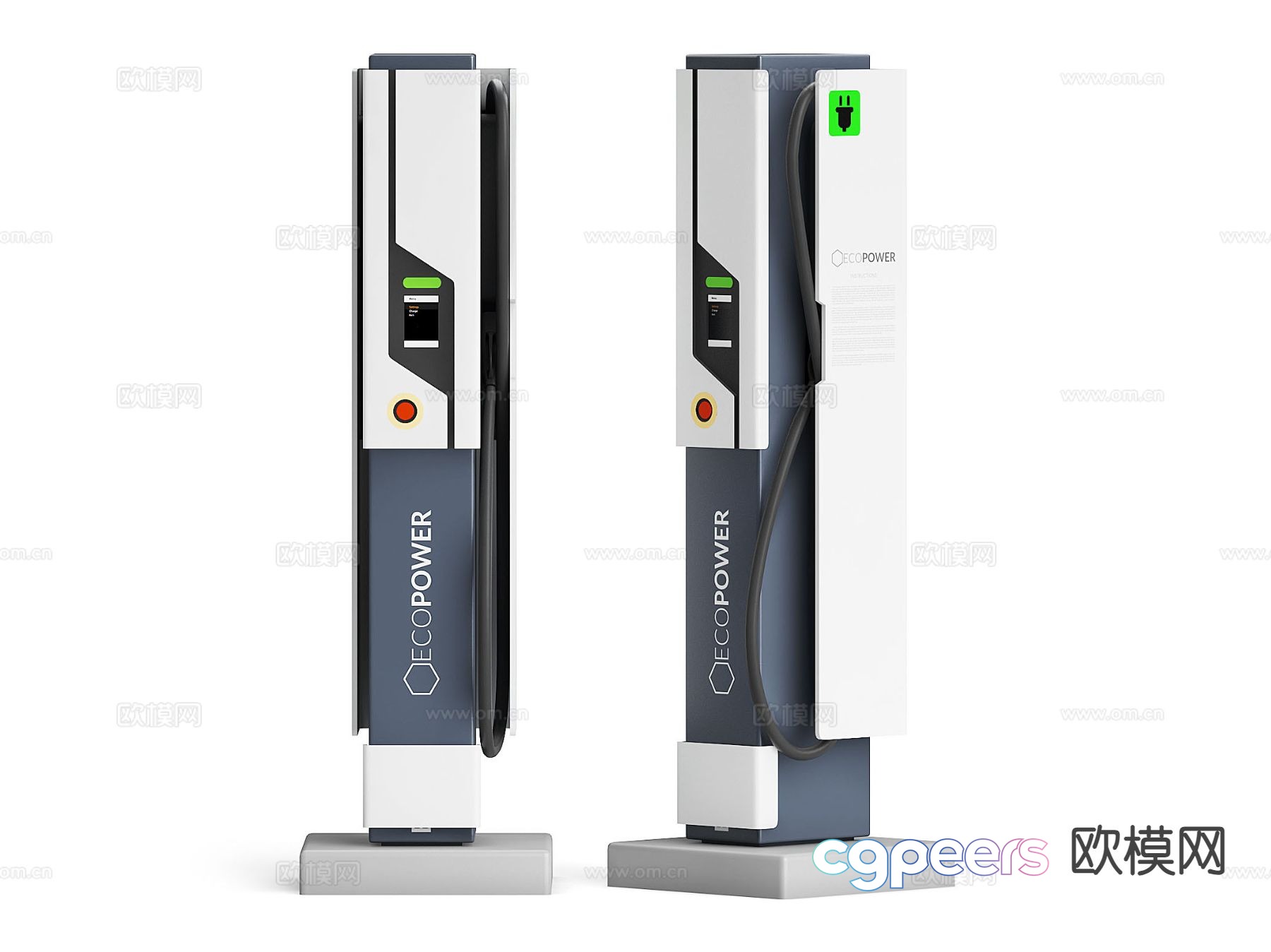 Charging pile new energy 3d model Charging pile new energy 3d model