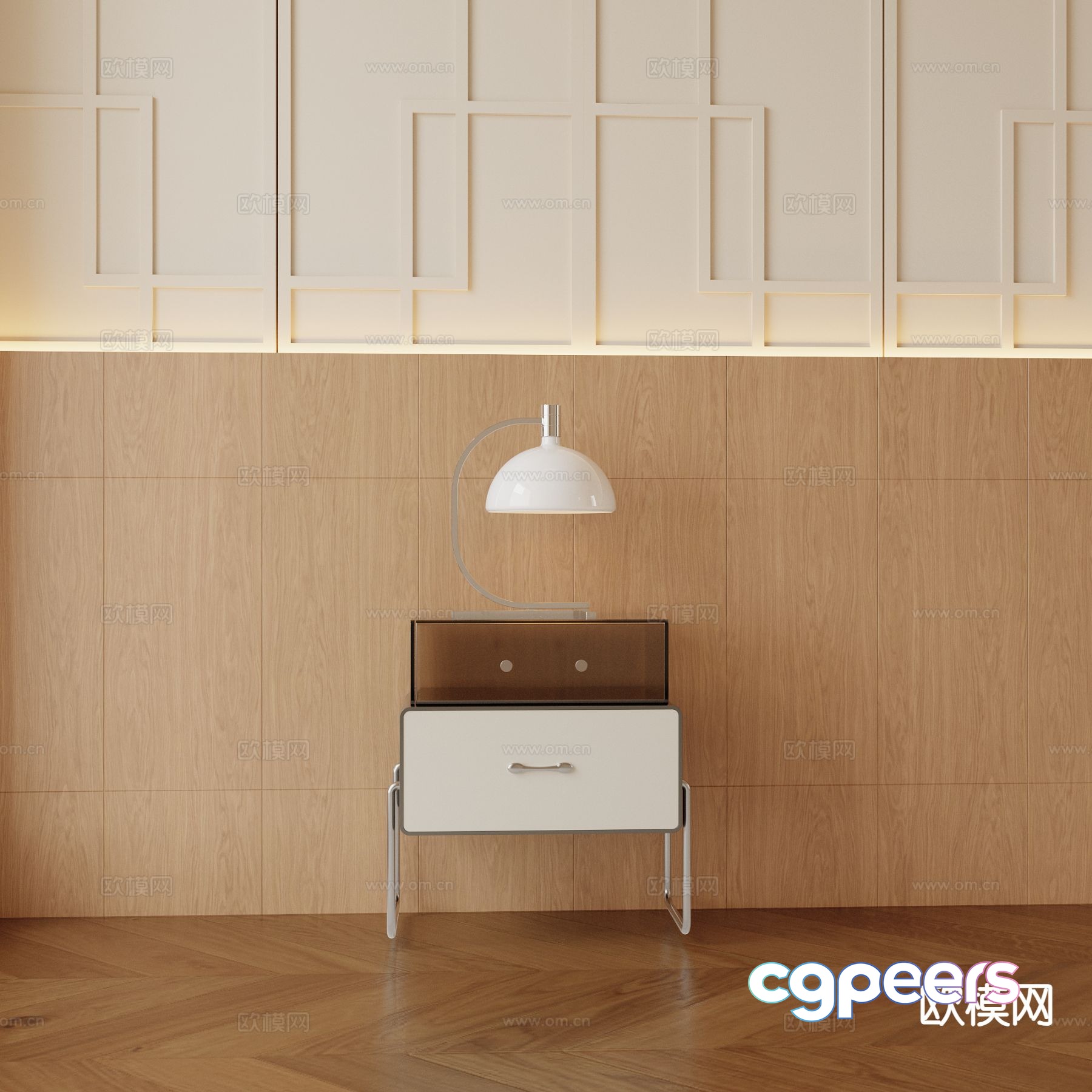 Modern bedside table 3d model Modern bedside table 3d model