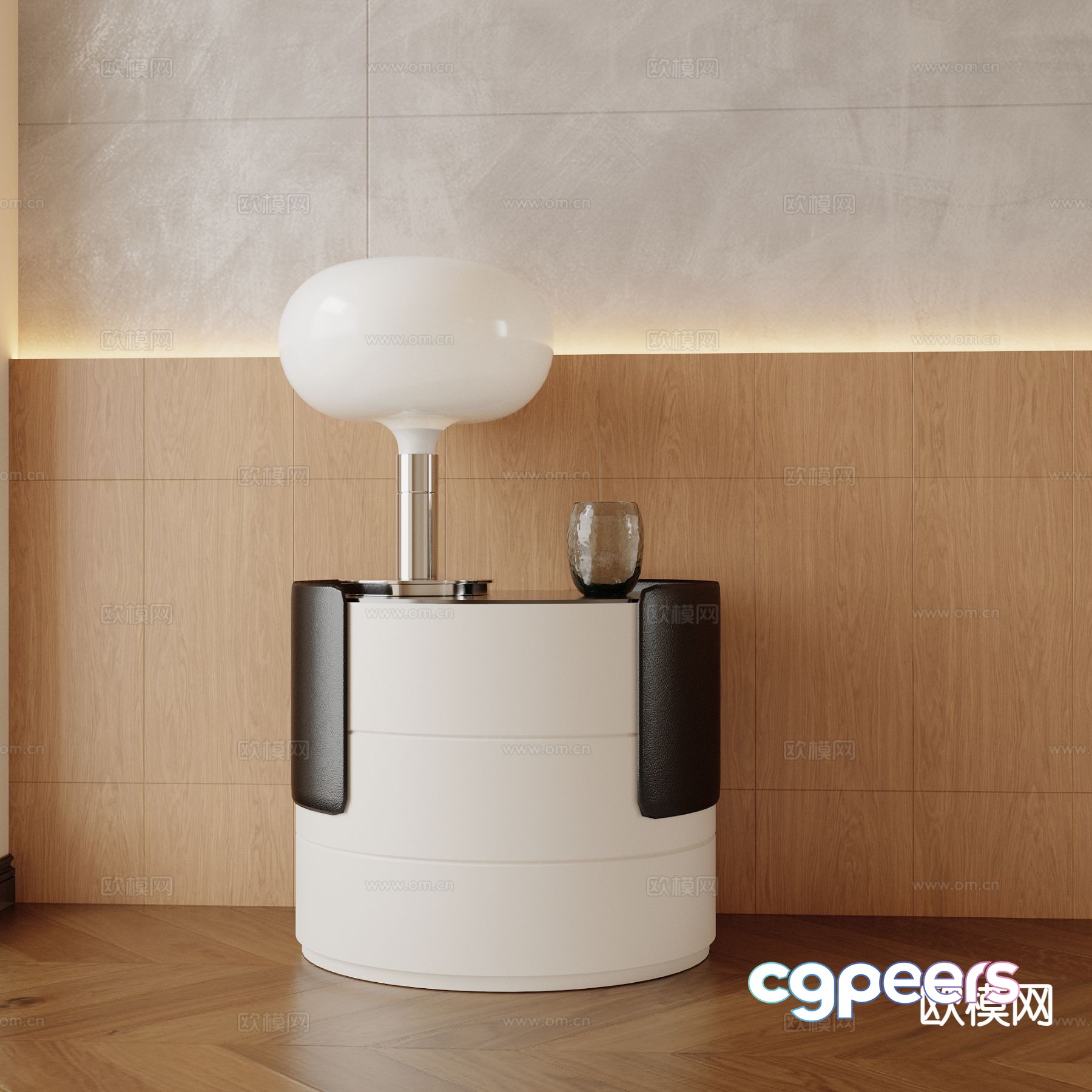 Modern bedside table 3d model Modern bedside table 3d model