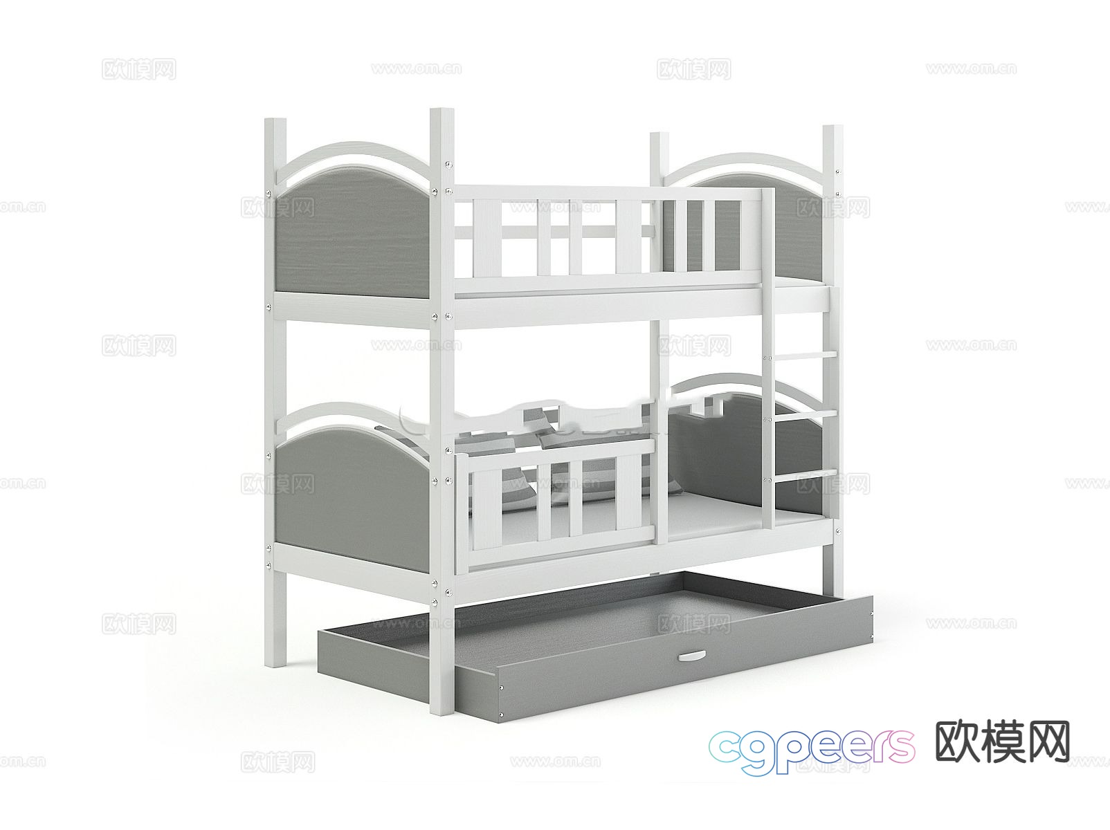 Bunk bed single bed dormitory bed 3d model Bunk bed single bed dormitory bed 3d model