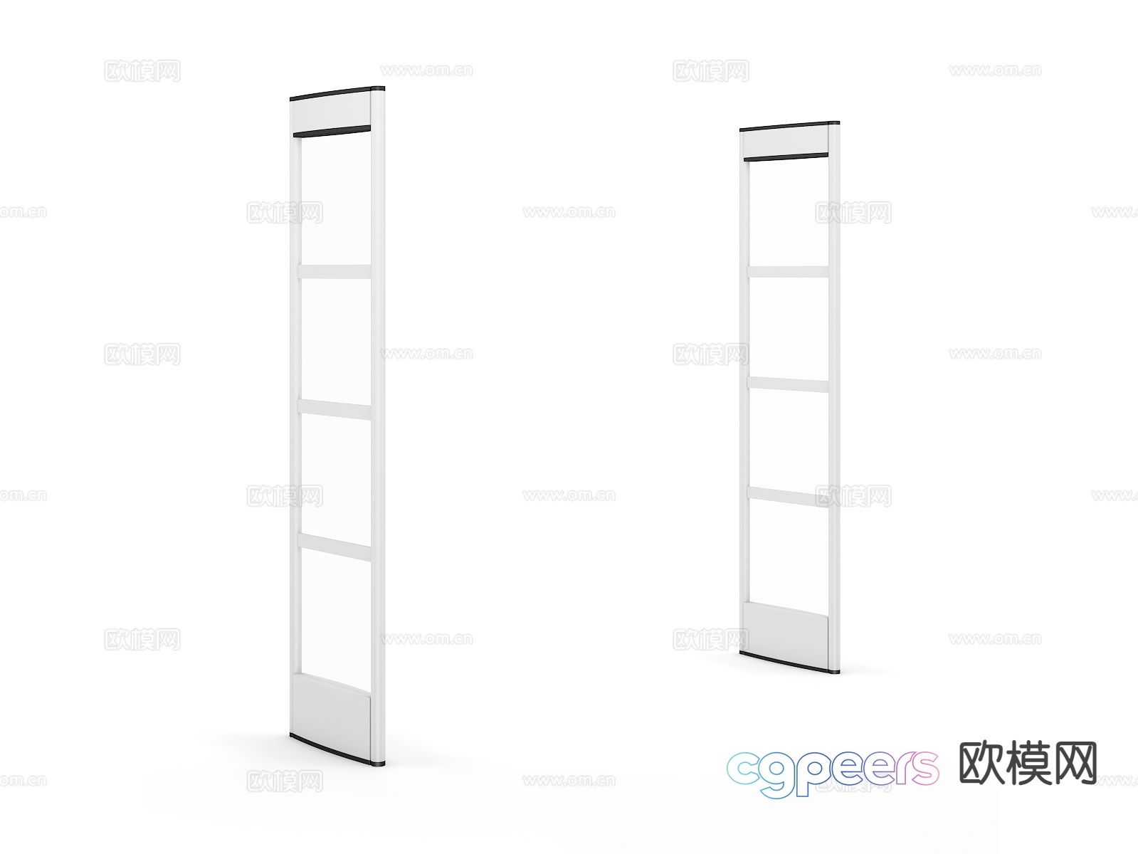 Supermarket access control radio frequency door 3d model