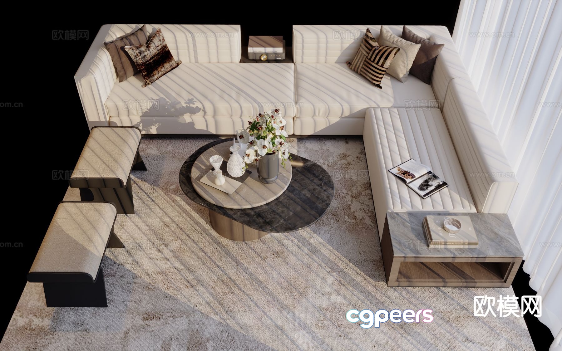 Modern modular sofa corner sofa 3d model Modern modular sofa corner sofa 3d model