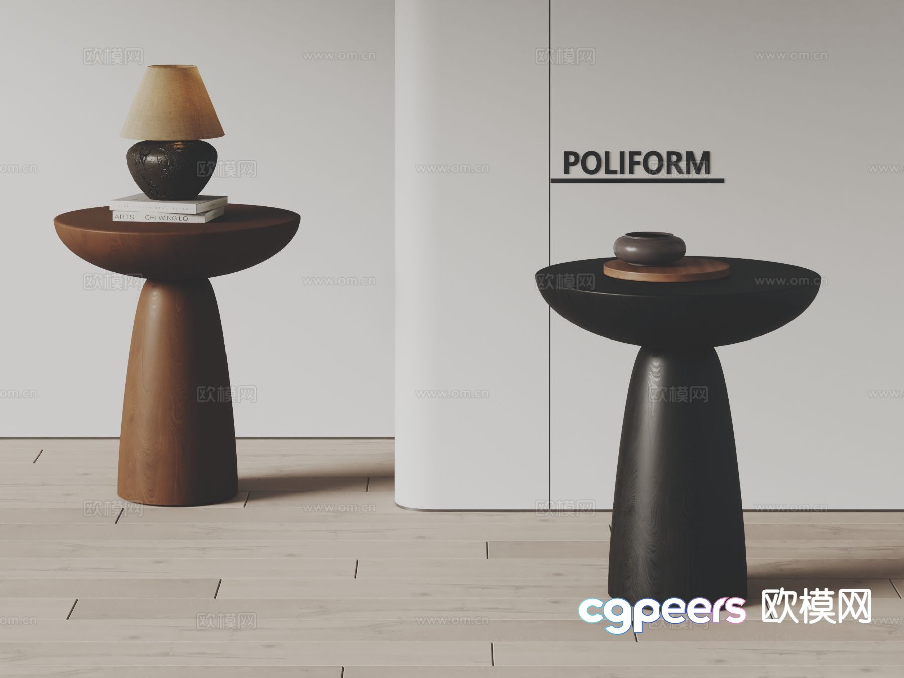 poliform modern side table 3d model poliform modern side table 3d model