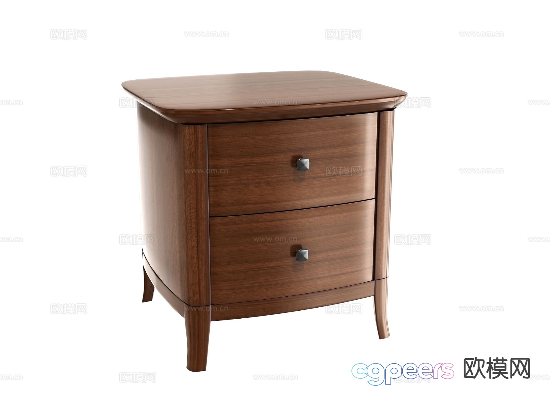 American bedside table 3d model American bedside table 3d model