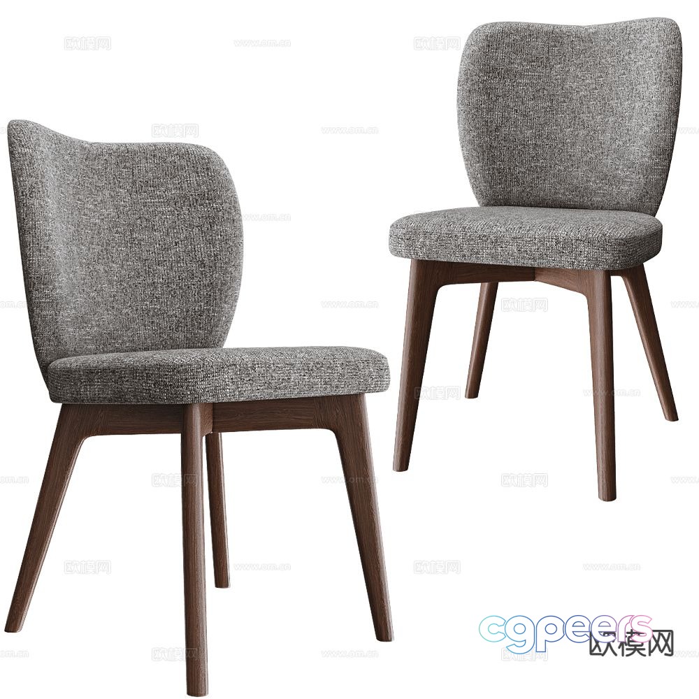 Partisan dining chair single chair 3d model Partisan dining chair single chair 3d model
