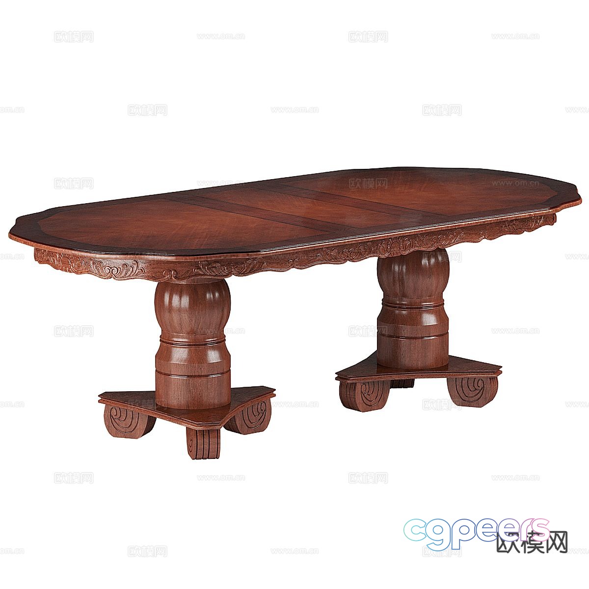 American dining table 3d model American dining table 3d model