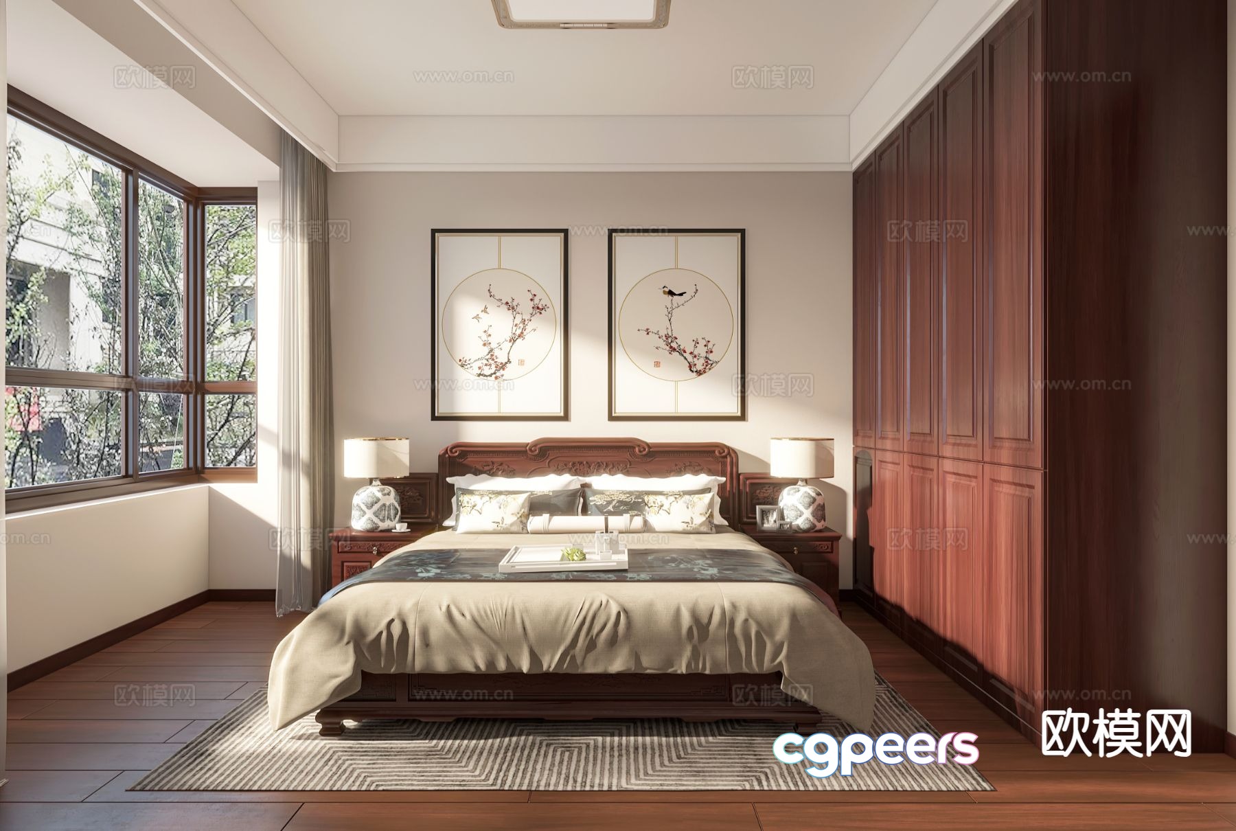 Chinese style bedroom master bedroom 3d model Chinese style bedroom master bedroom 3d model