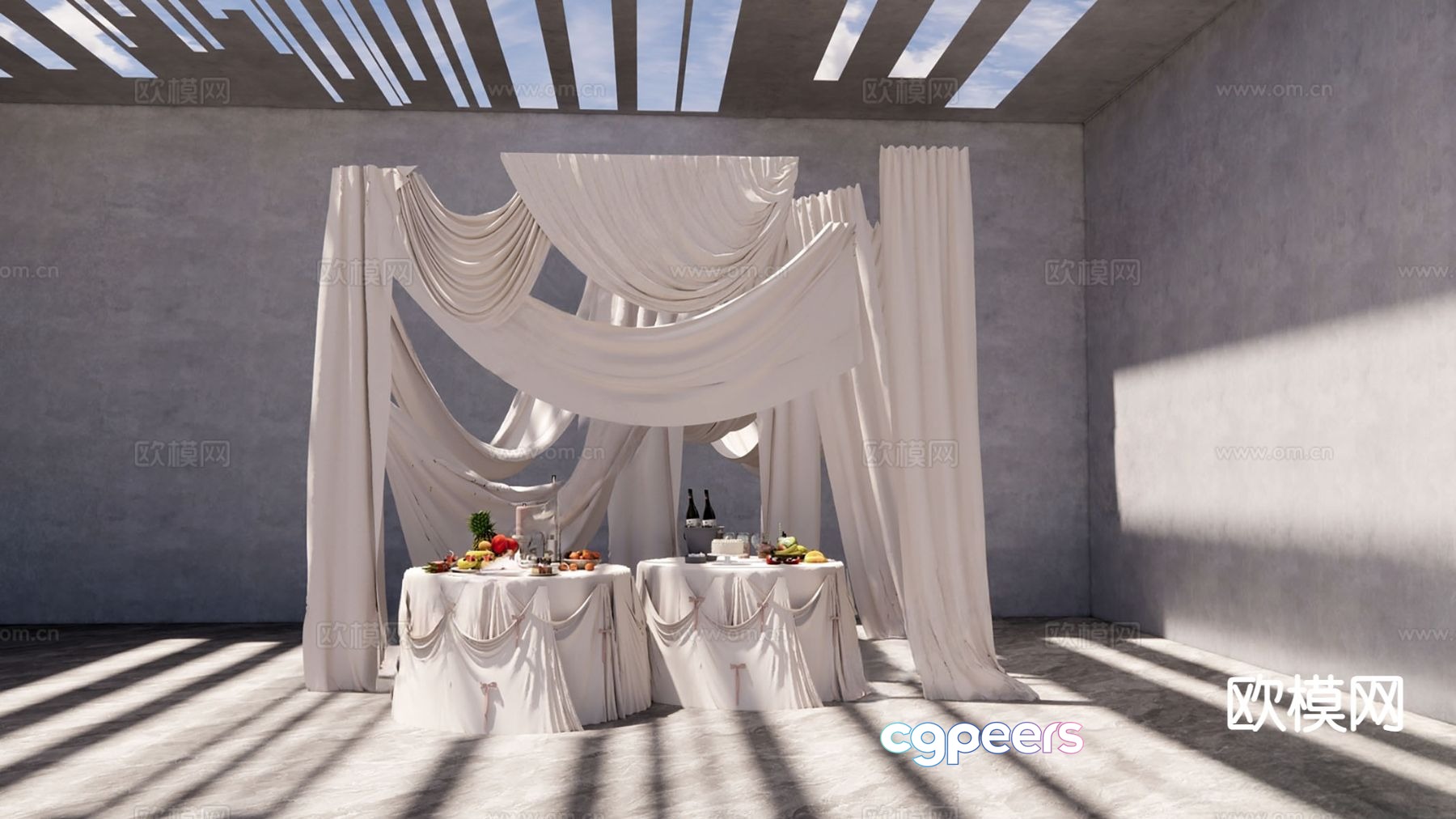 banquet table dining table 3d model banquet table dining table 3d model