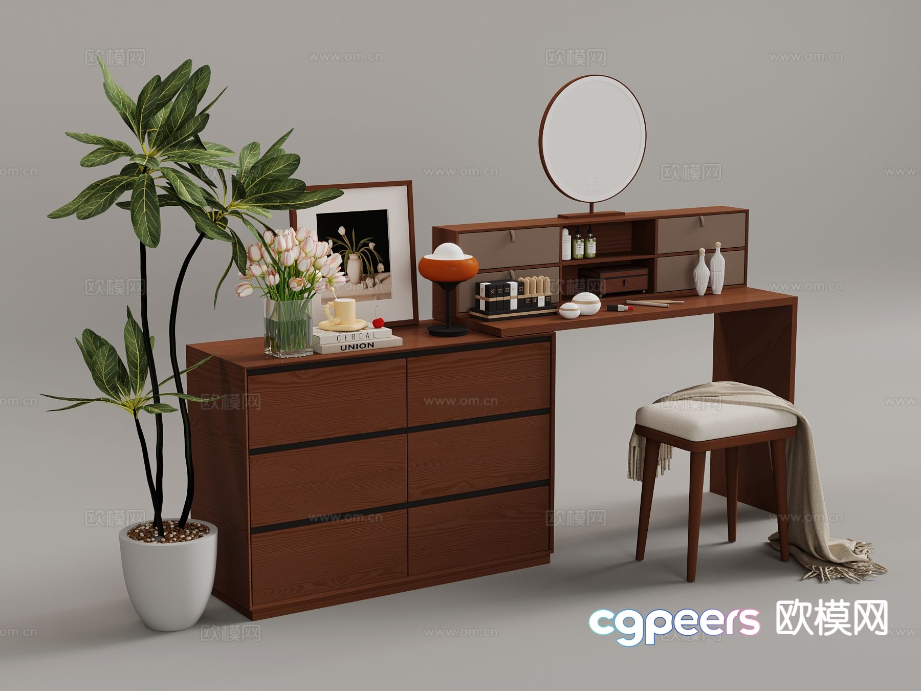 Medieval style dressing table 3d model Medieval style dressing table 3d model