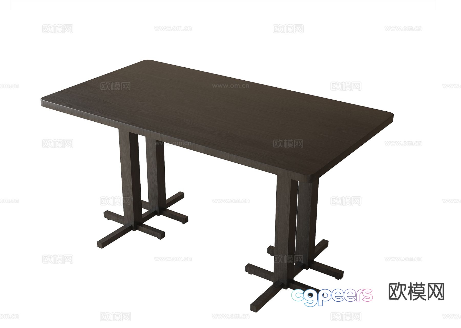 Modern dining table 3d model Modern dining table 3d model