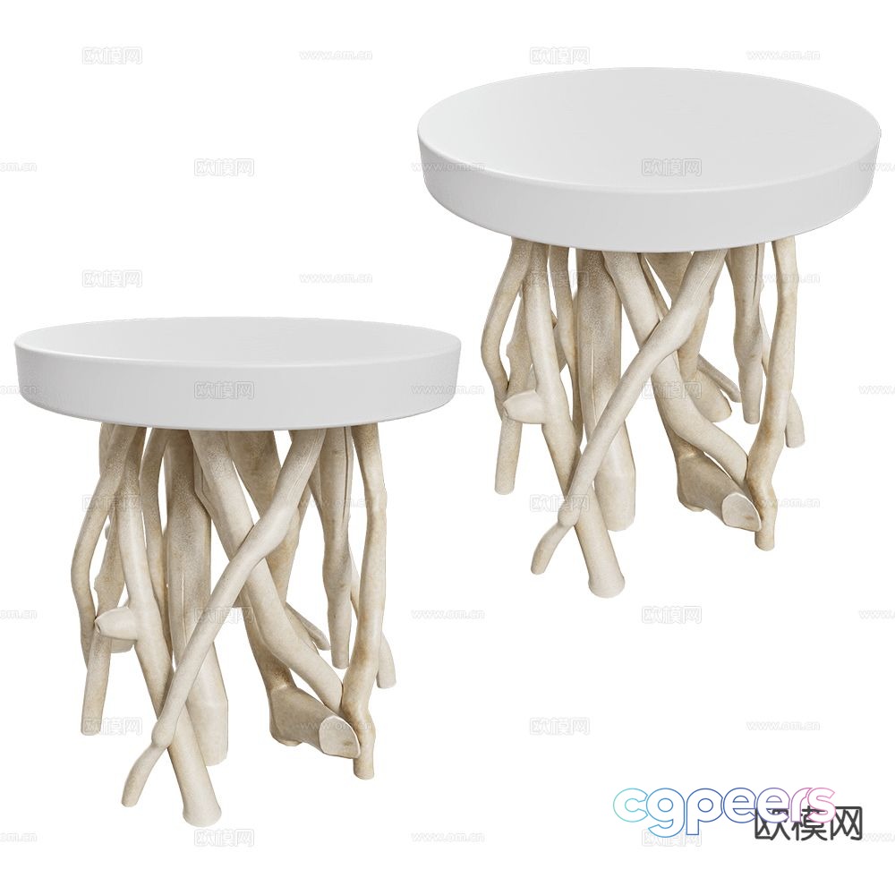Zuiver Group round table side table angle table 3d model Zuiver Group round table side table angle table 3d model