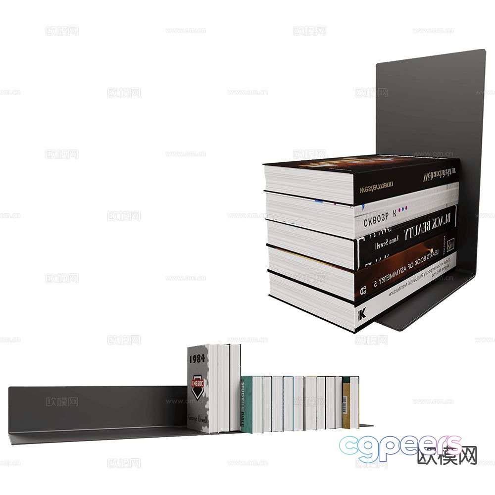 Systemtronic metal bookshelf 3d model Systemtronic metal bookshelf 3d model