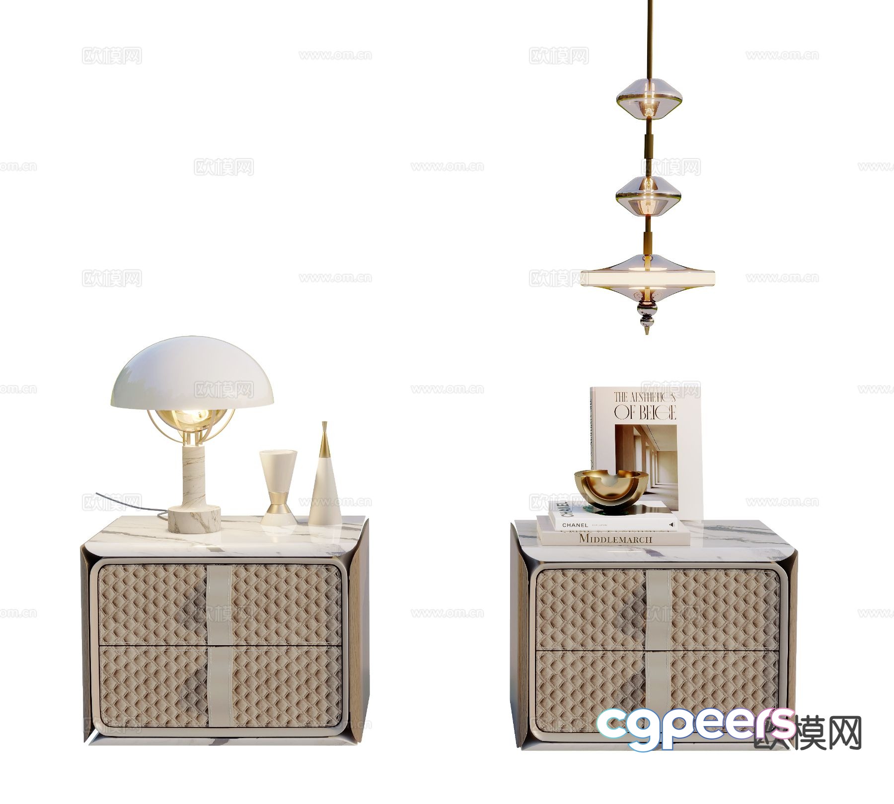 Modern bedside table 3d model Modern bedside table 3d model
