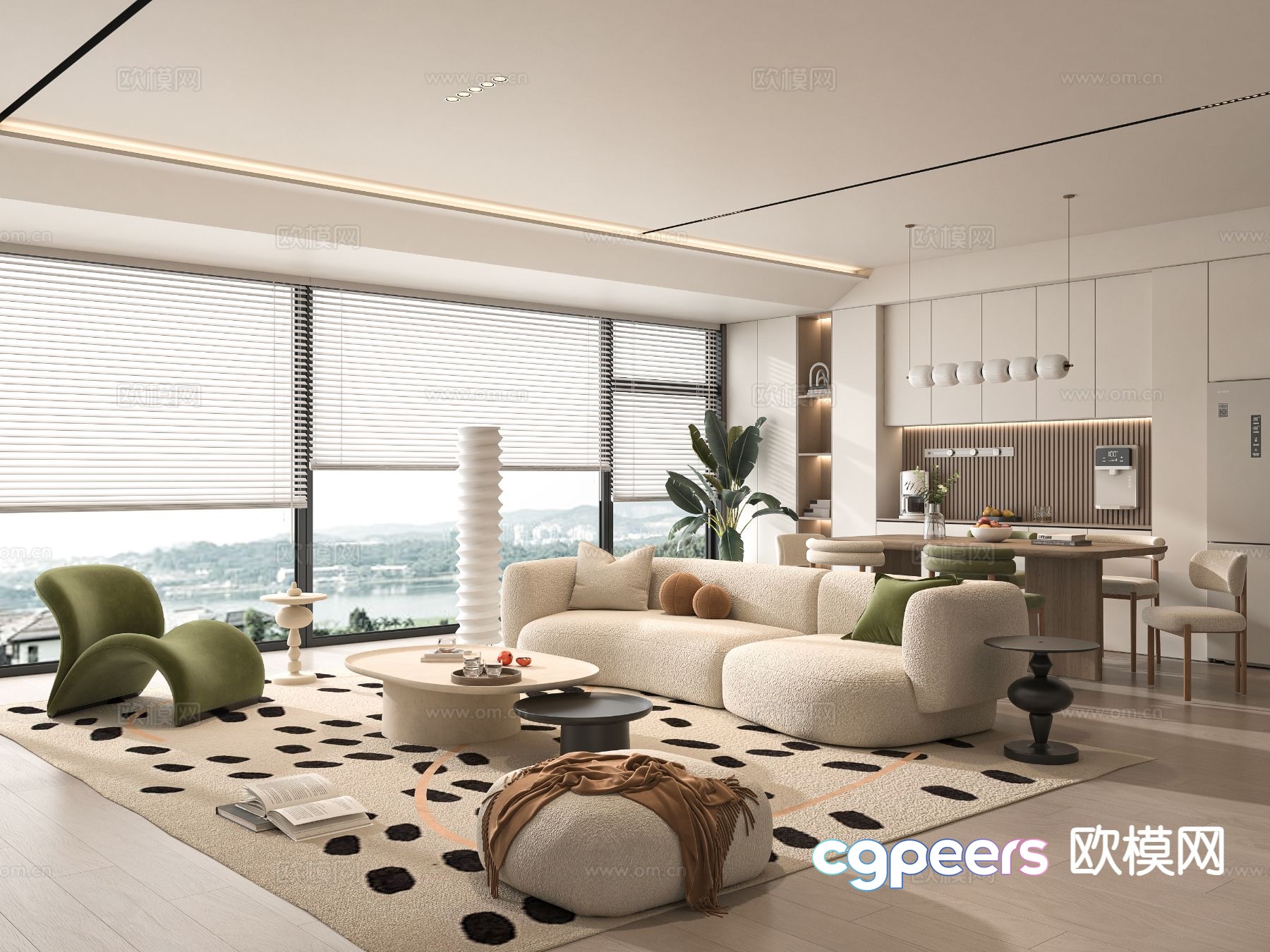 Cream Fengke restaurant 3d model Cream Fengke restaurant 3d model
