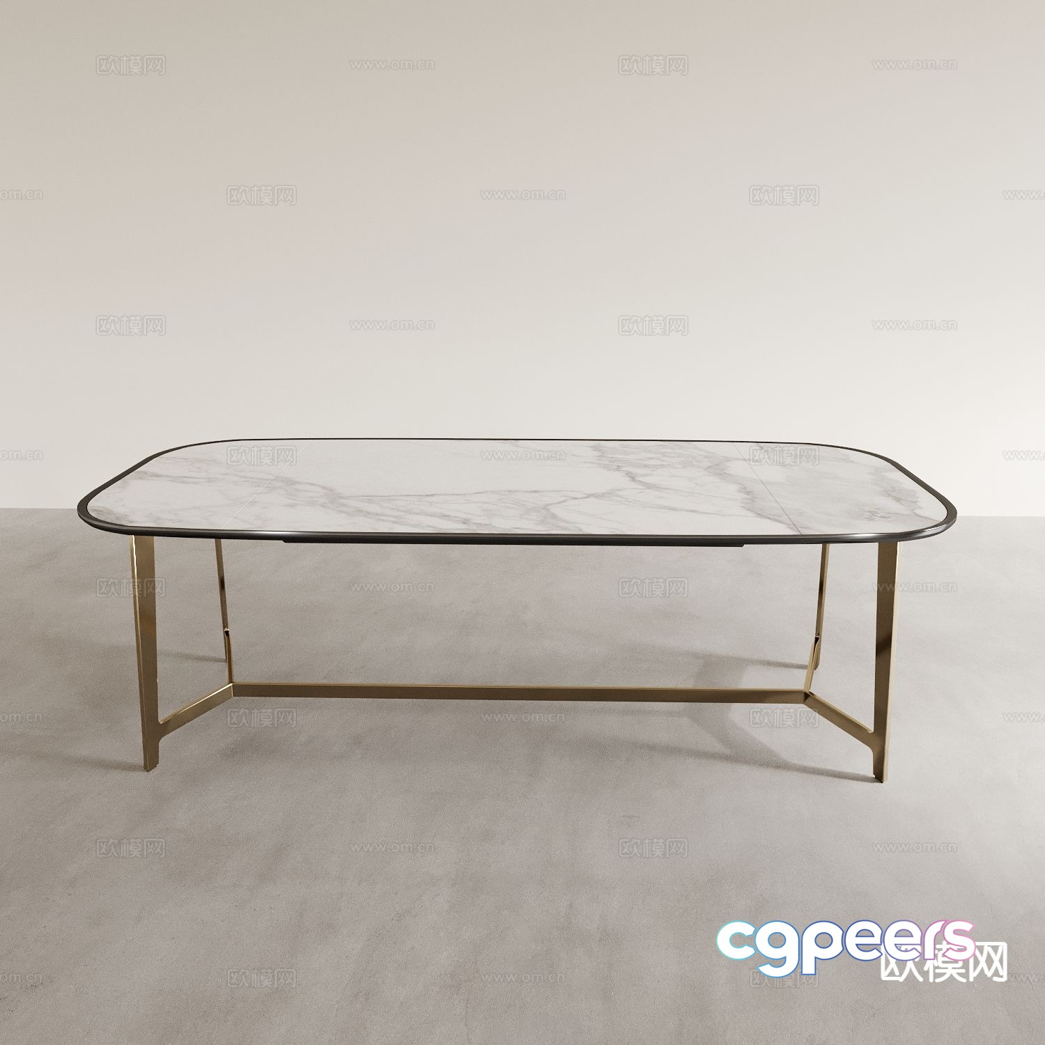Marble dining table 3d model Marble dining table 3d model