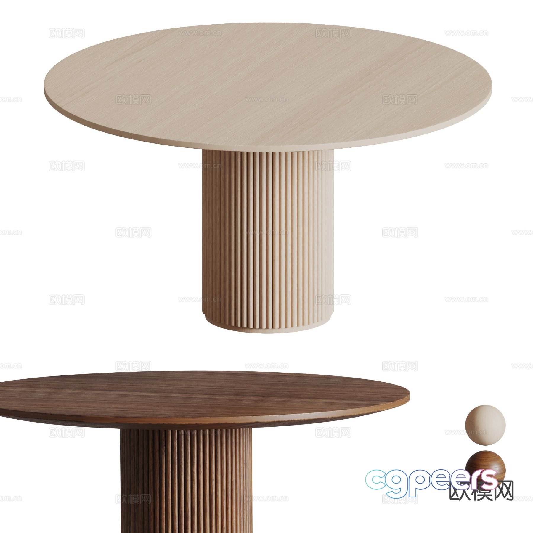 HERMES round dining table solid wood dining table 3d model HERMES round dining table solid wood dining table 3d model