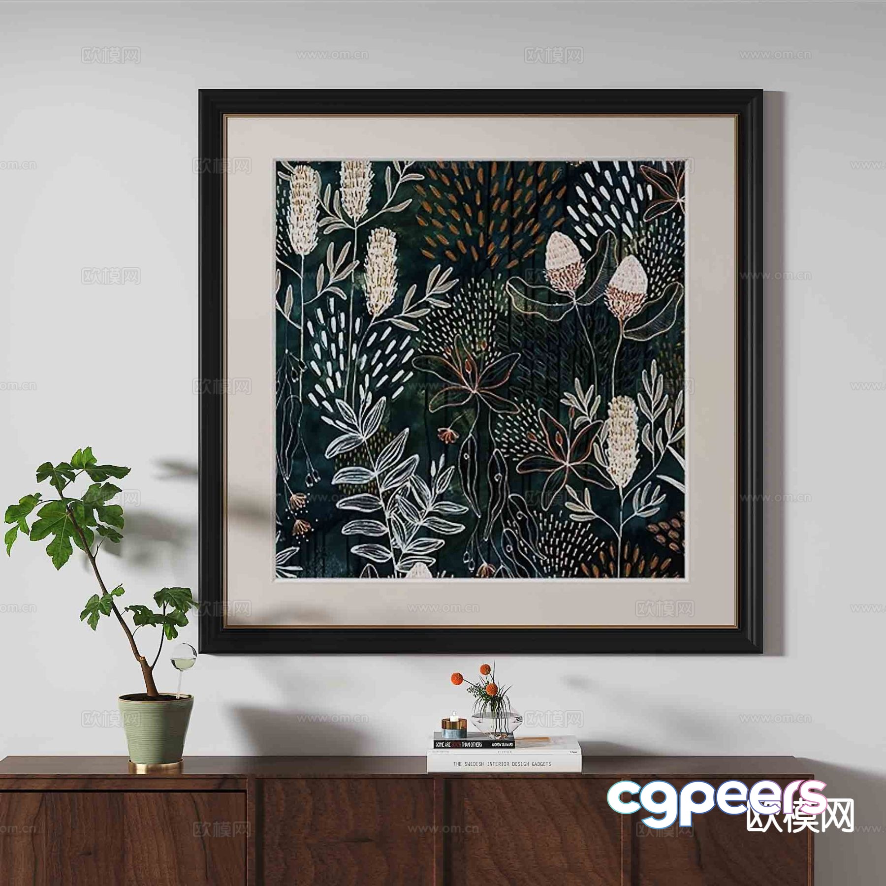 French hanging painting decorative painting 3d model French hanging painting decorative painting 3d model