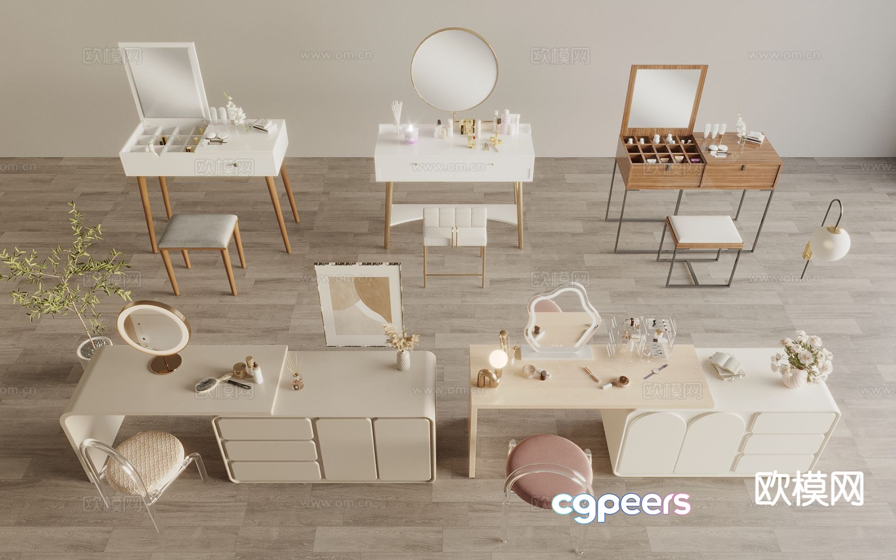 Modern dressing table dressing table 3d model Modern dressing table dressing table 3d model