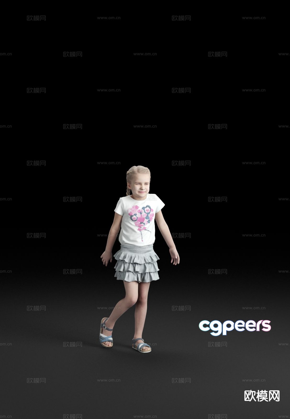 little girl kid child 3d model little girl kid child 3d model