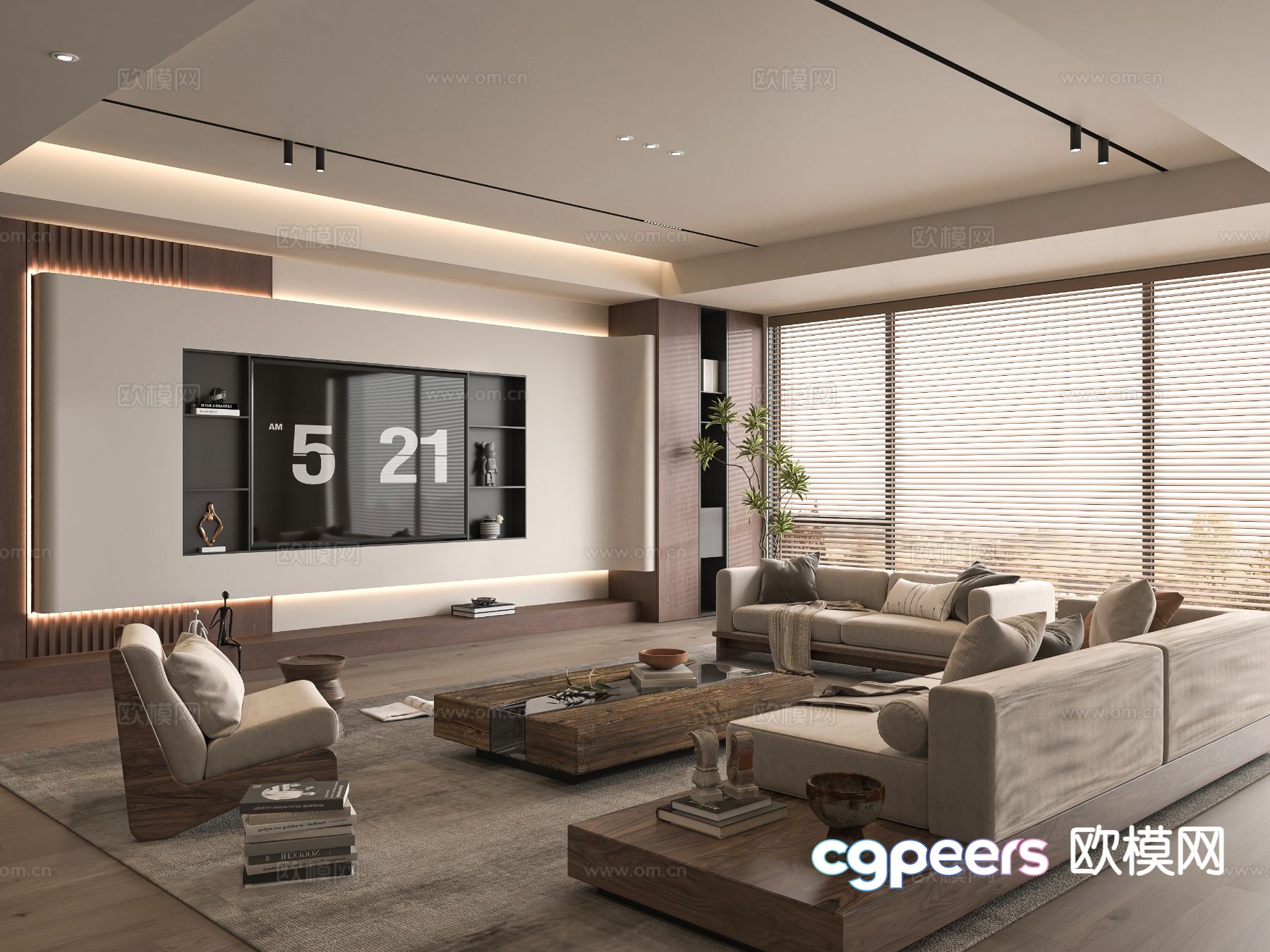 Wabi-sabi living room 3d model Wabi-sabi living room 3d model