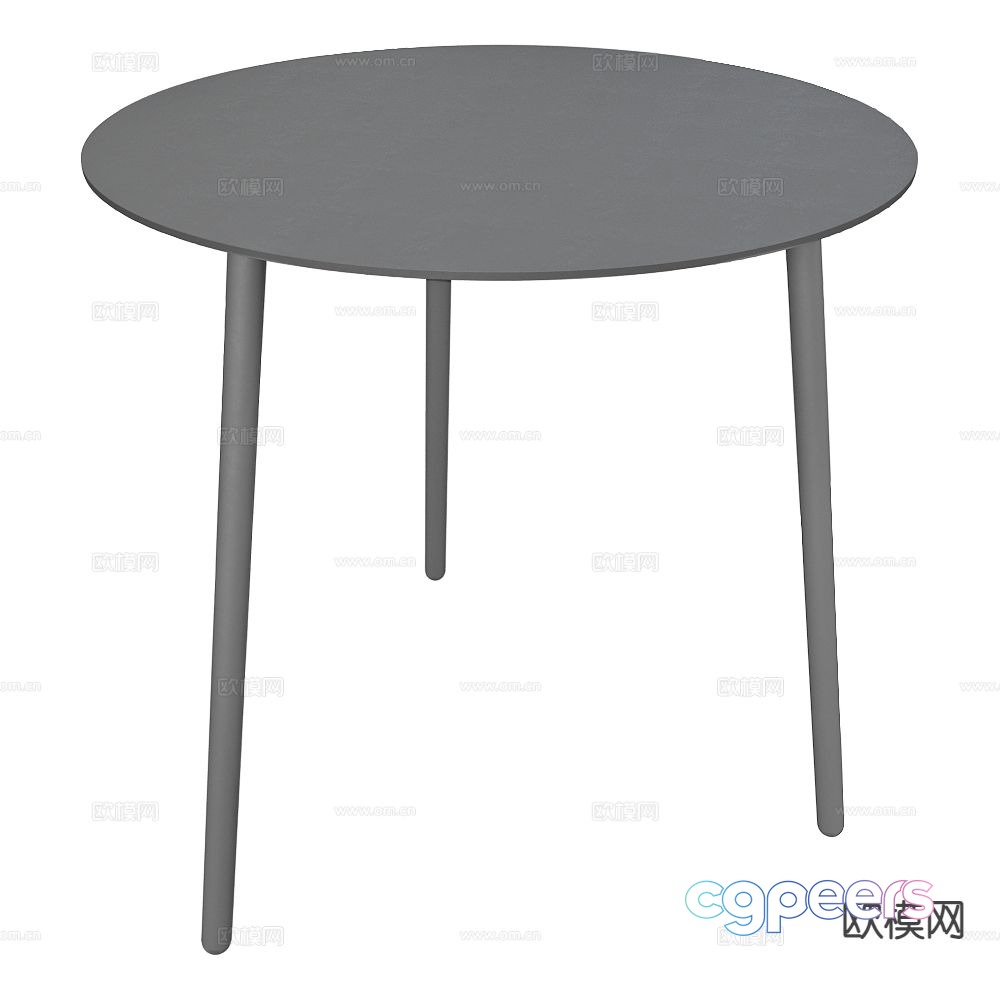 Delo dining table round table 3d model Delo dining table round table 3d model