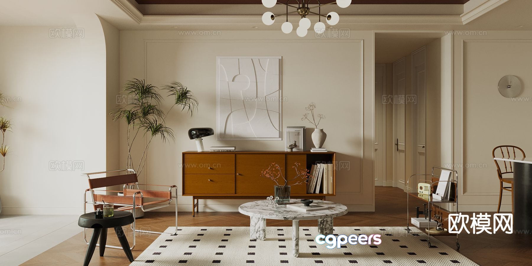Modern living room 3d model Modern living room 3d model