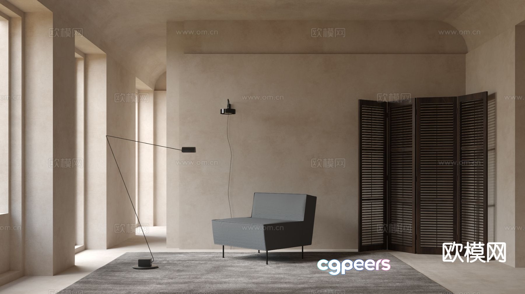 GUBI single sofa leisure sofa 3d model GUBI single sofa leisure sofa 3d model