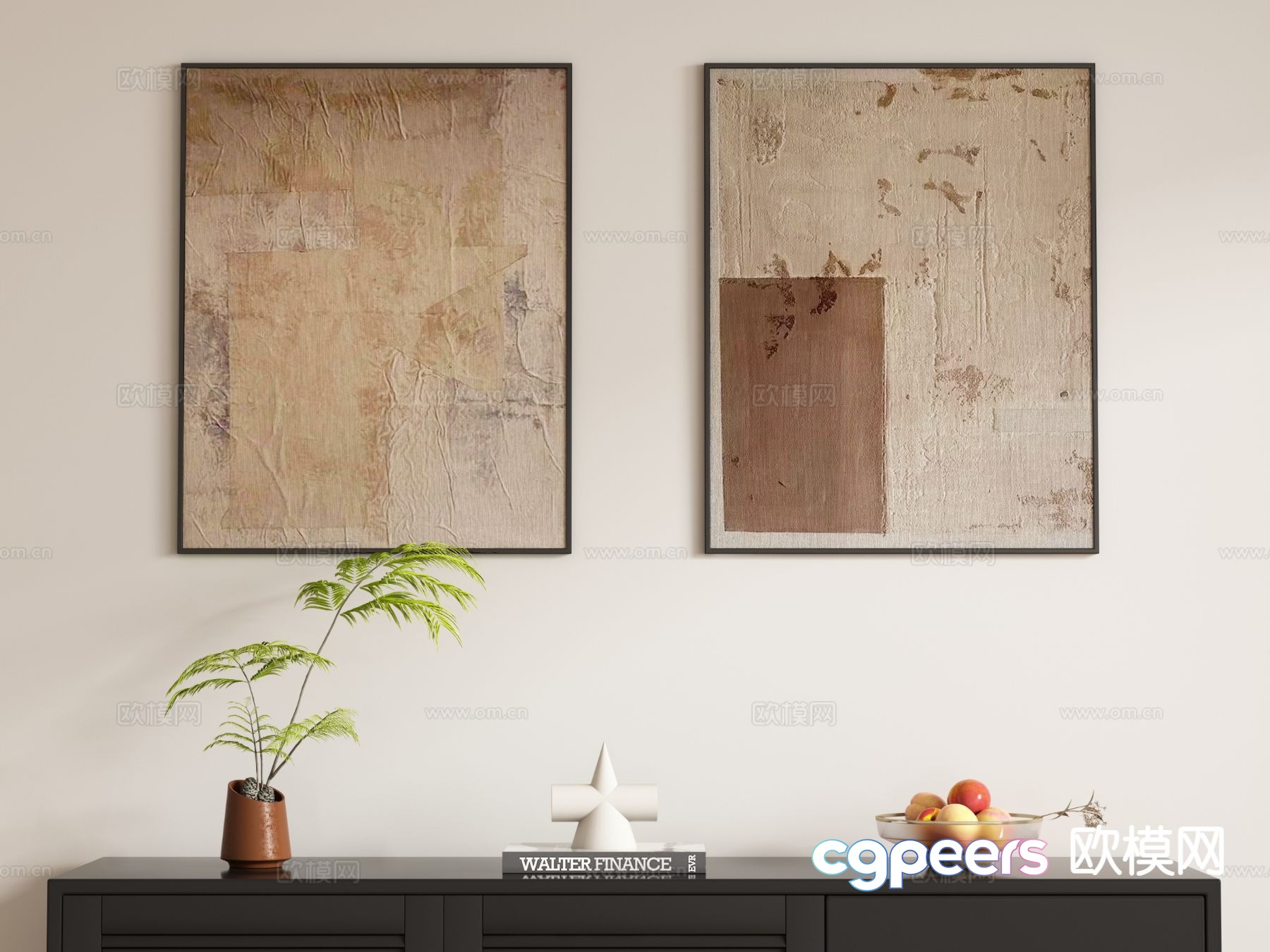 Medieval style decorative painting hanging painting 3d model Medieval style decorative painting hanging painting 3d model