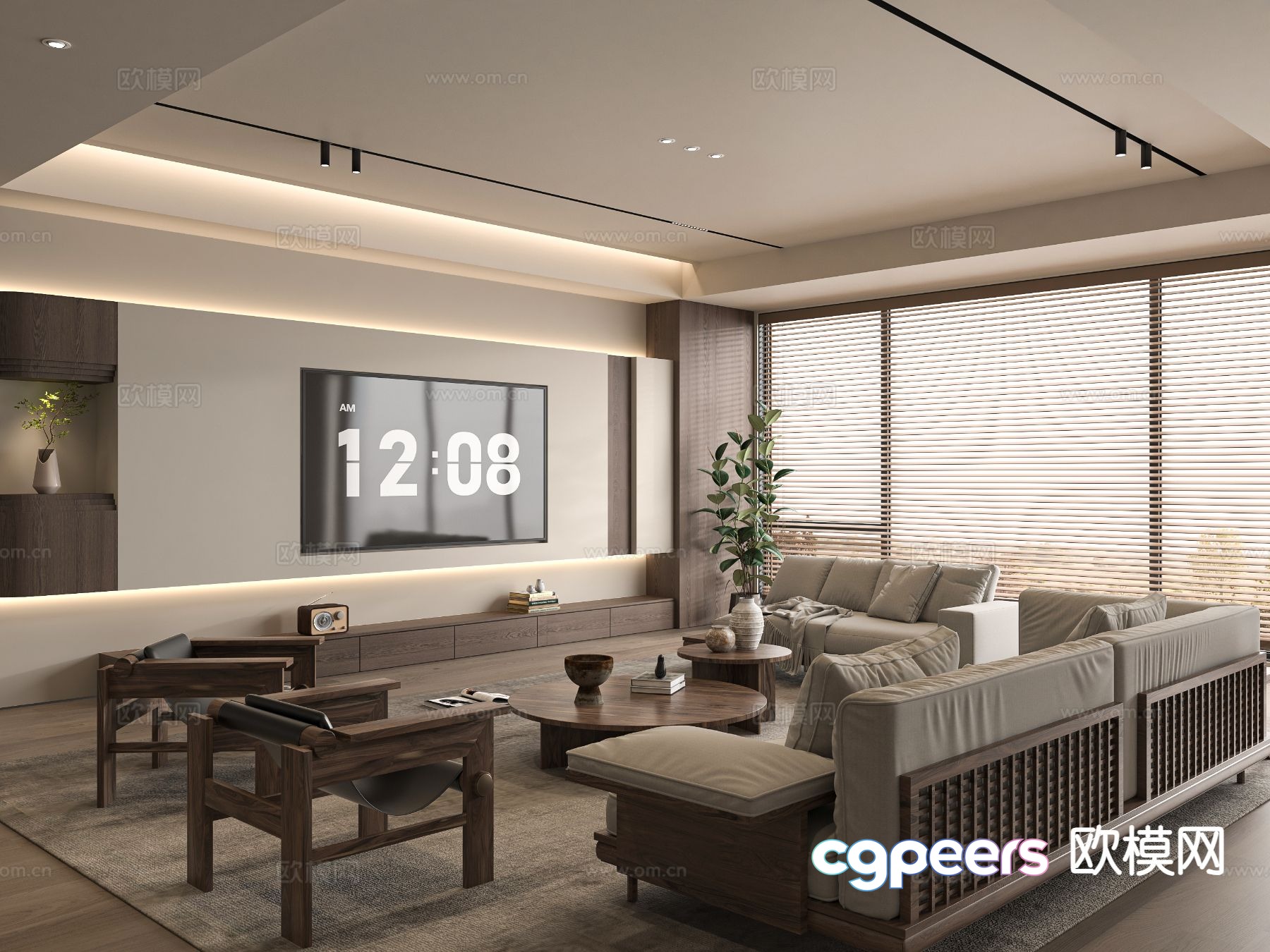 Wabi-sabi living room 3d model Wabi-sabi living room 3d model