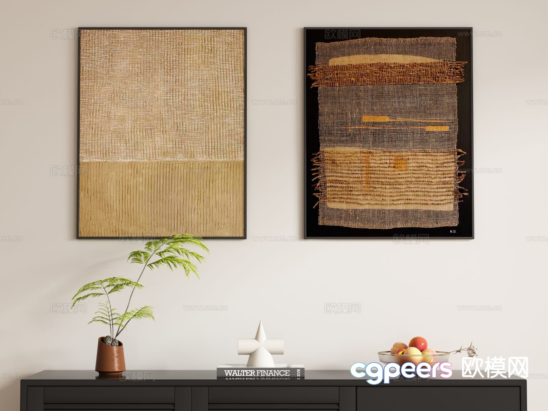 Medieval style decorative painting hanging painting 3d model Medieval style decorative painting hanging painting 3d model