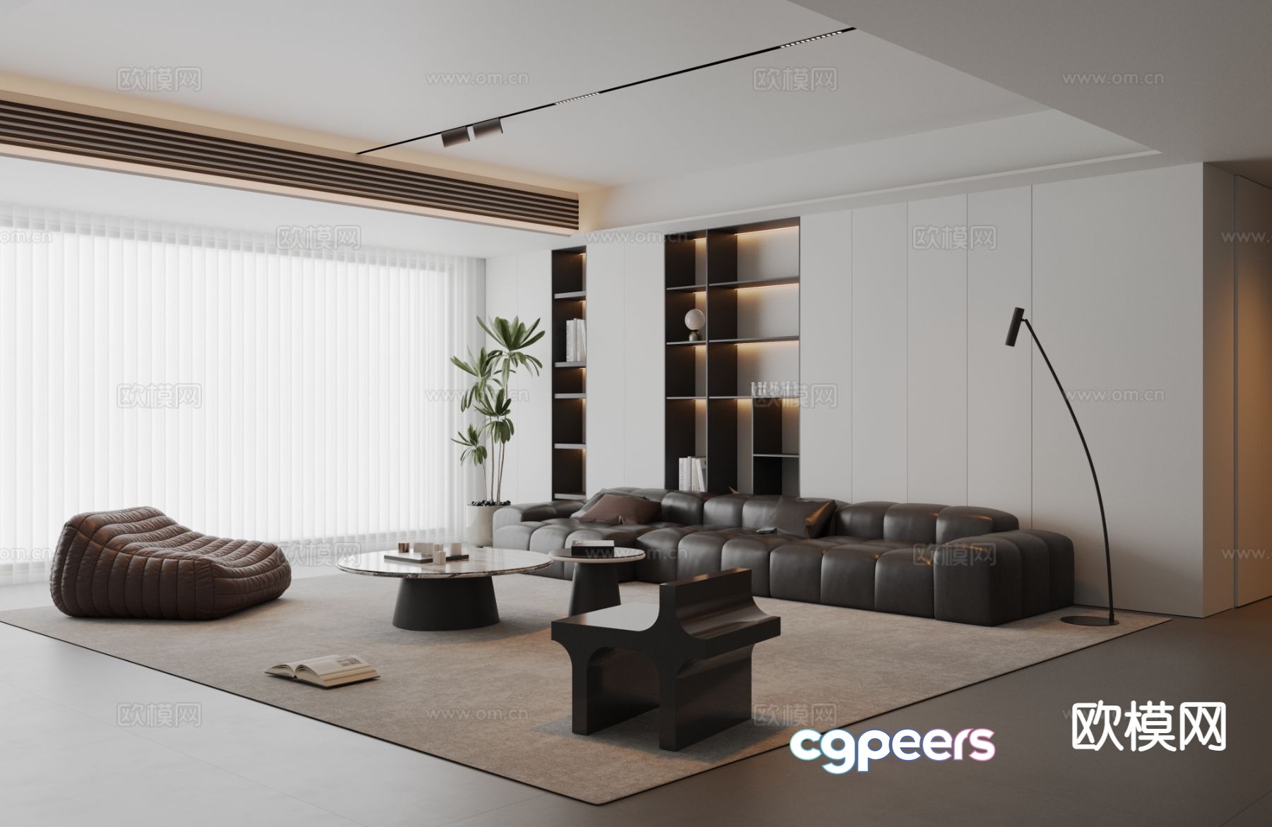 Modern living room 3d model Modern living room 3d model