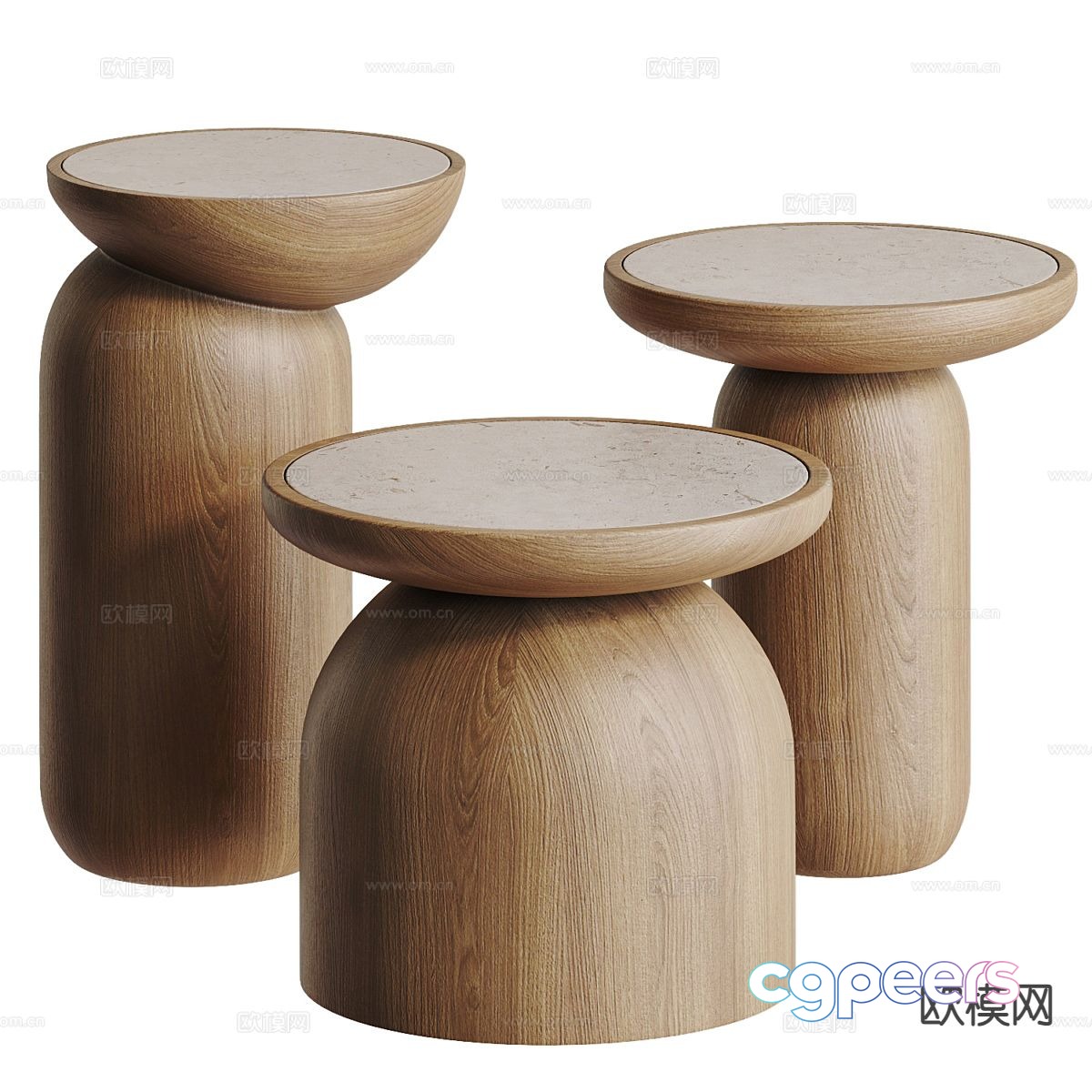 Modern corner table round table side table 3D model Modern corner table round table side table 3D model